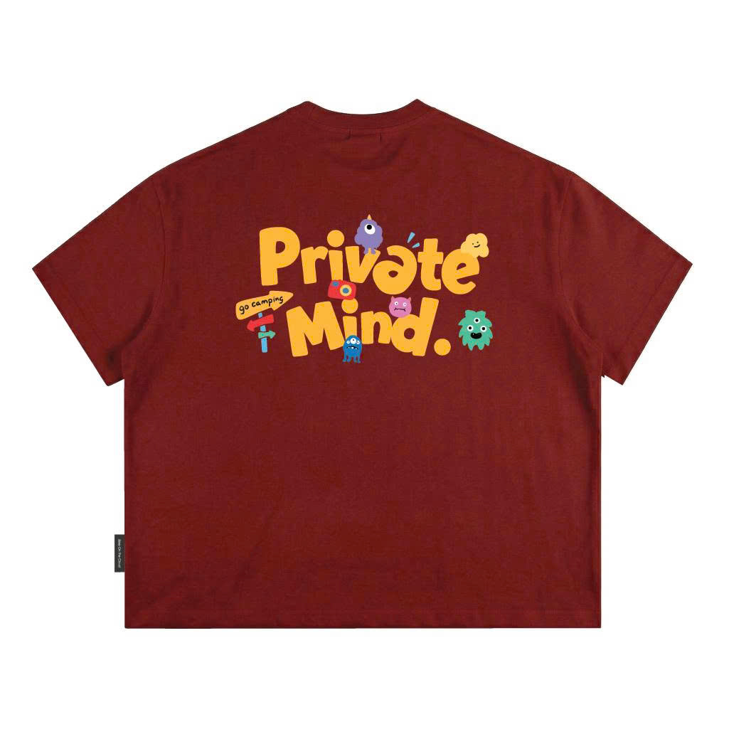 Áo Thun Boxy CloudzyPrivé MIND Chất Cotton 250gsm Áo Phông Boxytee Form Rộng In Chữ "Private Mind"
