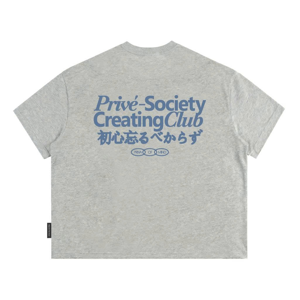 CLOUDZYPRIVE Áo Thun Boxy Local Brand Tay Ngắn Cotton 250gsm SOCIETY Áo Phông Forrm Rộng Unisex Nam Nữ