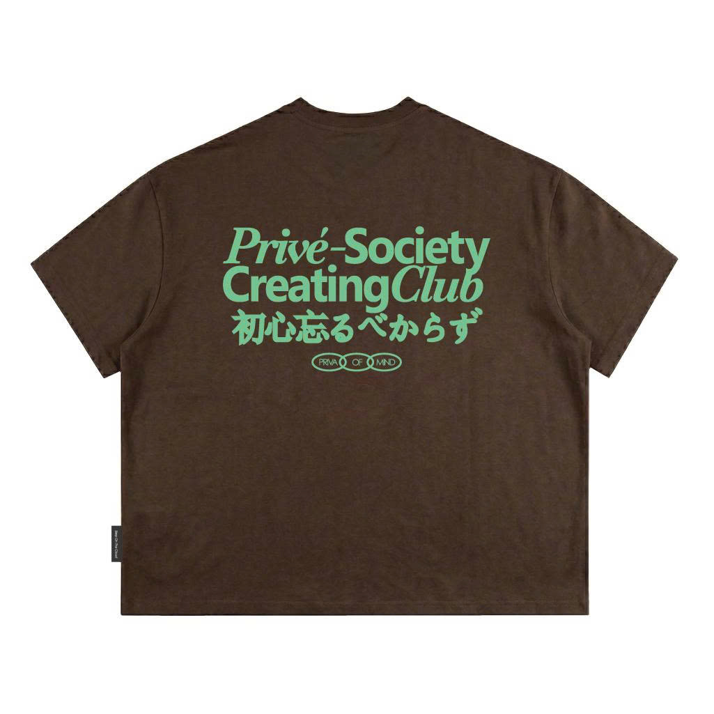 CLOUDZYPRIVE Áo Thun Boxy Local Brand Tay Ngắn Cotton 250gsm SOCIETY Áo Phông Forrm Rộng Unisex Nam Nữ