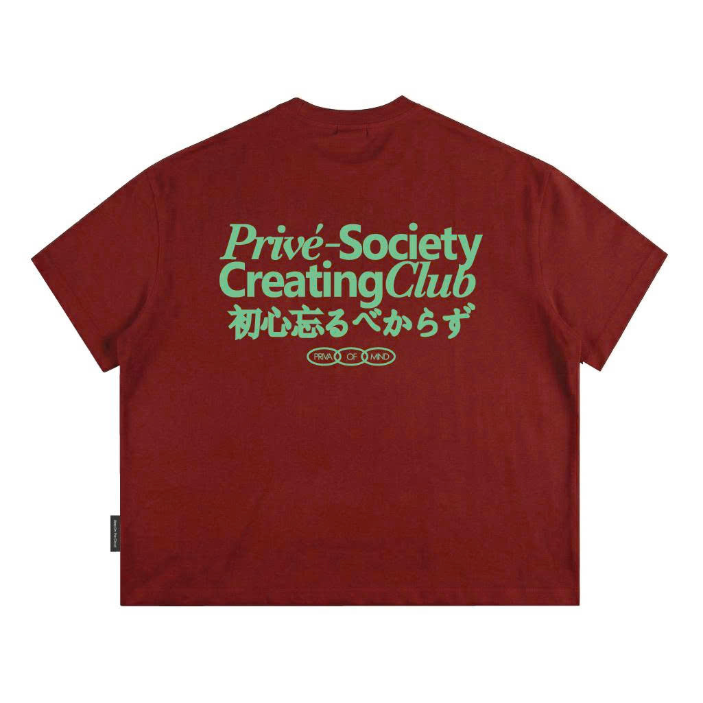 CLOUDZYPRIVE Áo Thun Boxy Local Brand Tay Ngắn Cotton 250gsm SOCIETY Áo Phông Forrm Rộng Unisex Nam Nữ