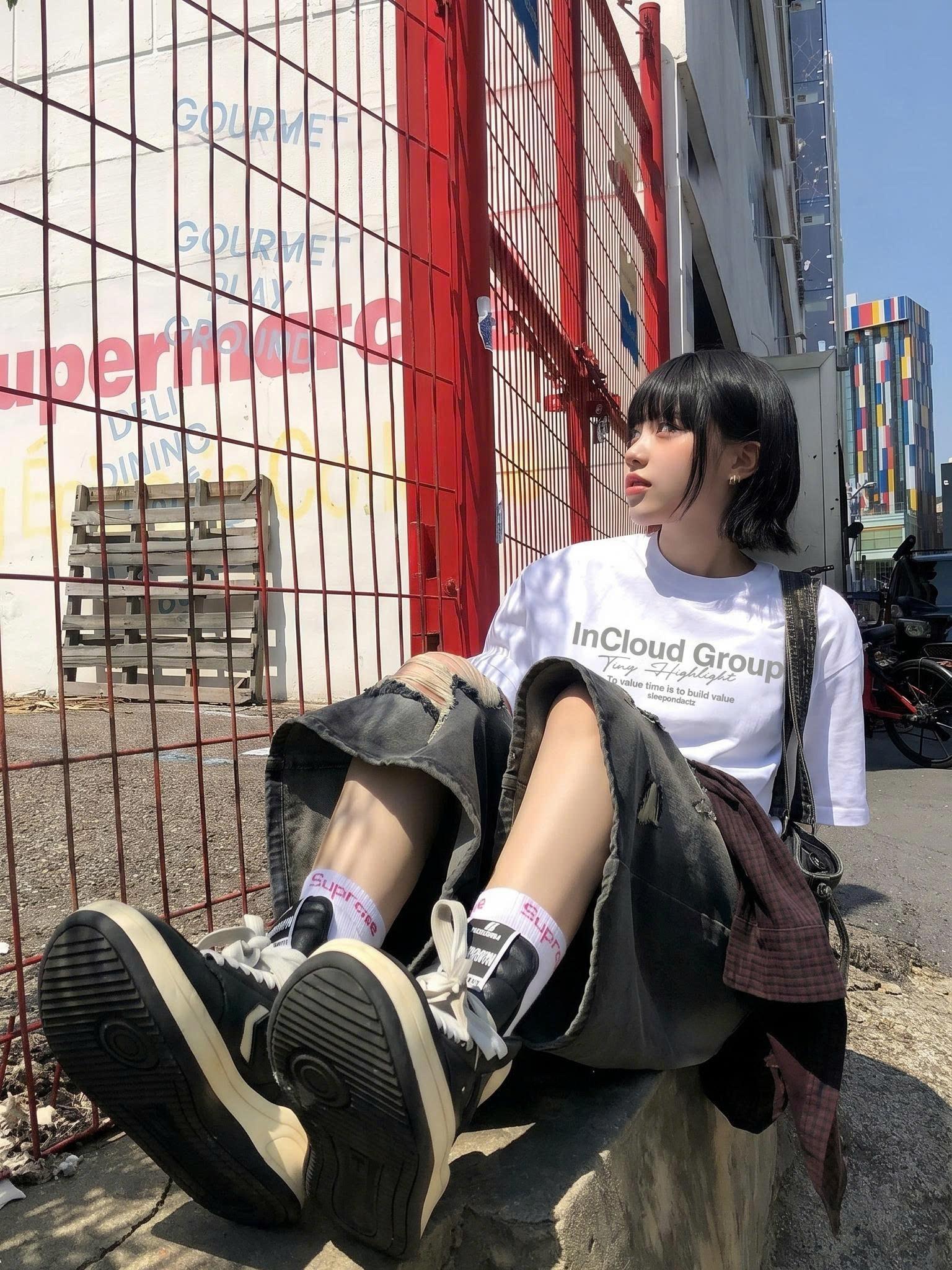 [NEW] Áo thun boxy CLOUDZY in InCloud Group vải cotton dày dặn form rộng nam nữ áo phông local brand streetwear GROUP