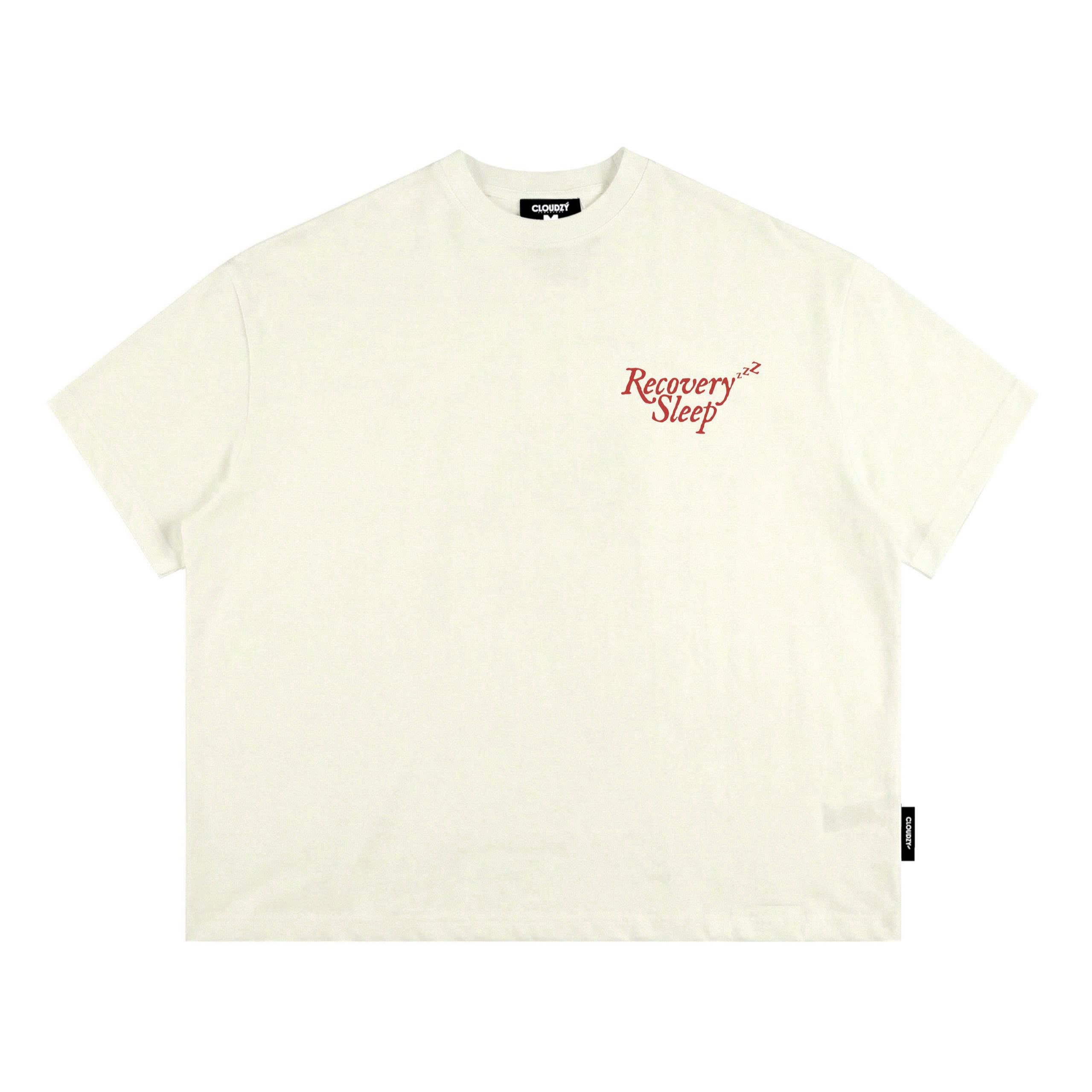 Áo thun boxy CLOUDZY streetwear 100% cotton 250gsm dày dặn áo phông nam nữ form rộng hồng nâu đỏ RECOVER