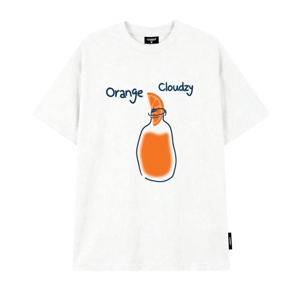 [NEW] Áo thun oversize CLOUDZY in hình cute Cloudzy 100% cotton dày dặn áo phông form rộng nam nữ unisex ORANGE
