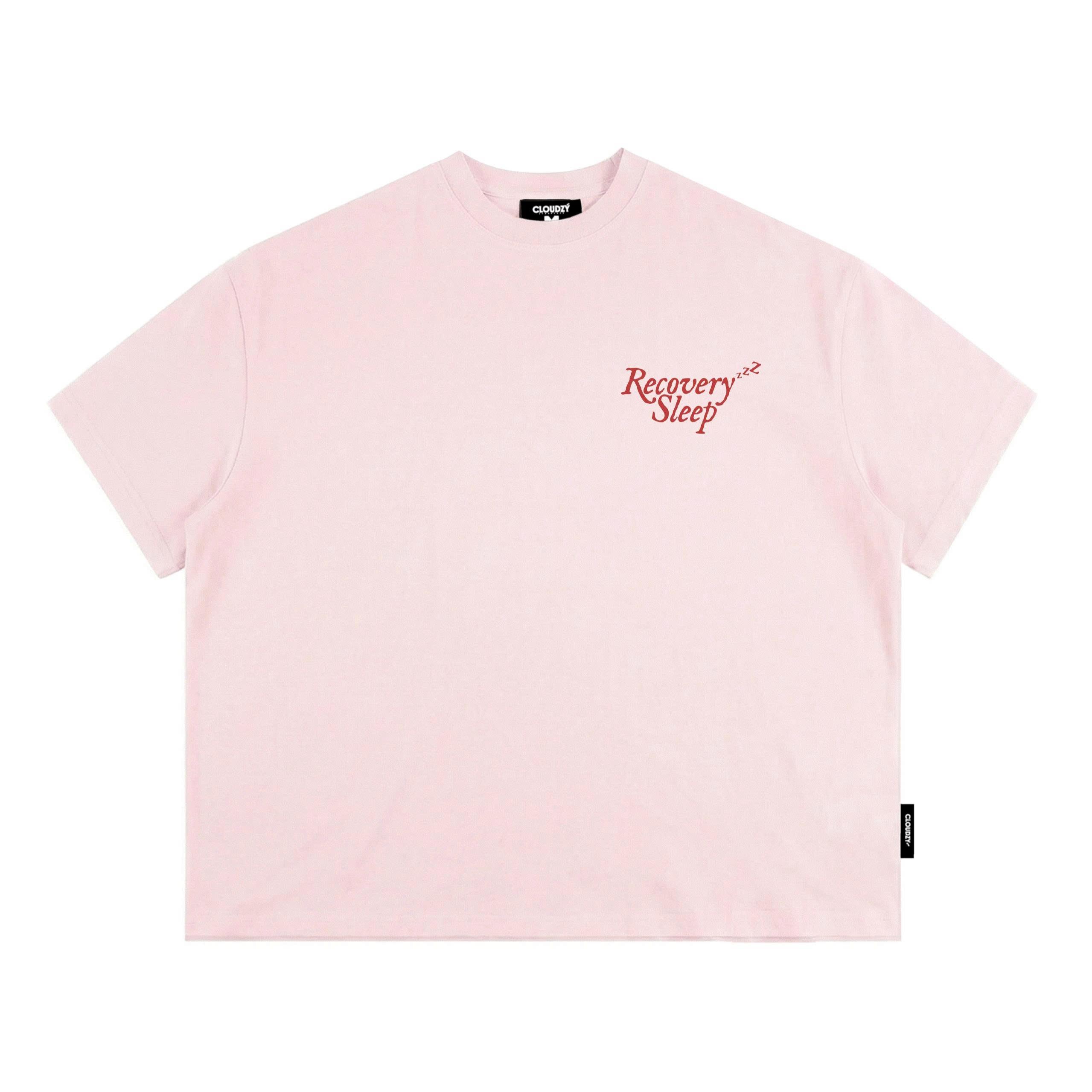 Áo thun boxy CLOUDZY streetwear 100% cotton 250gsm dày dặn áo phông nam nữ form rộng hồng nâu đỏ RECOVER