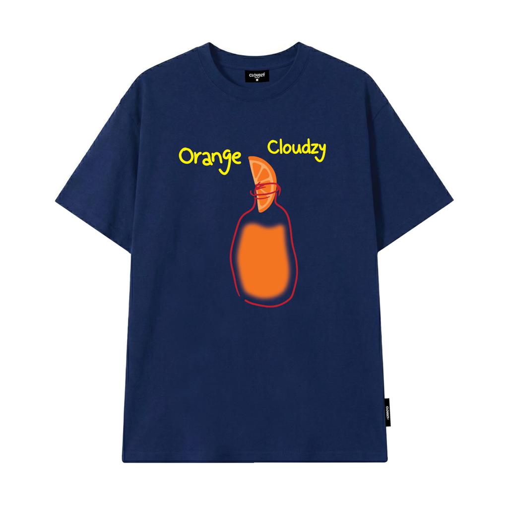 [NEW] Áo thun oversize CLOUDZY in hình cute Cloudzy 100% cotton dày dặn áo phông form rộng nam nữ unisex ORANGE