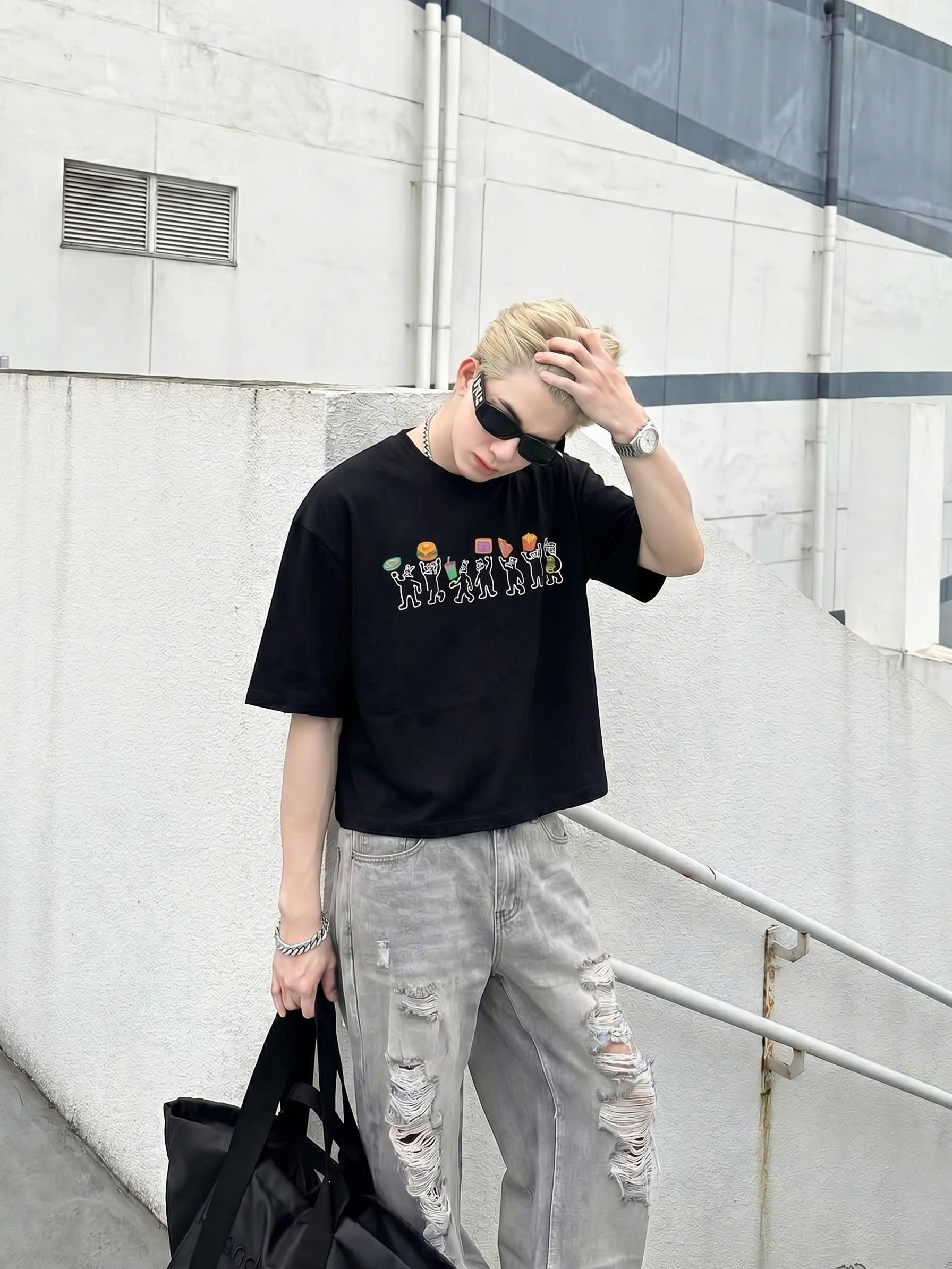 [NEW] Áo thun boxy local brand CLOUDZY in hoạt hình 100% cotton 250gsm áo phông form rộng nam nữ streetwear PEOPLE