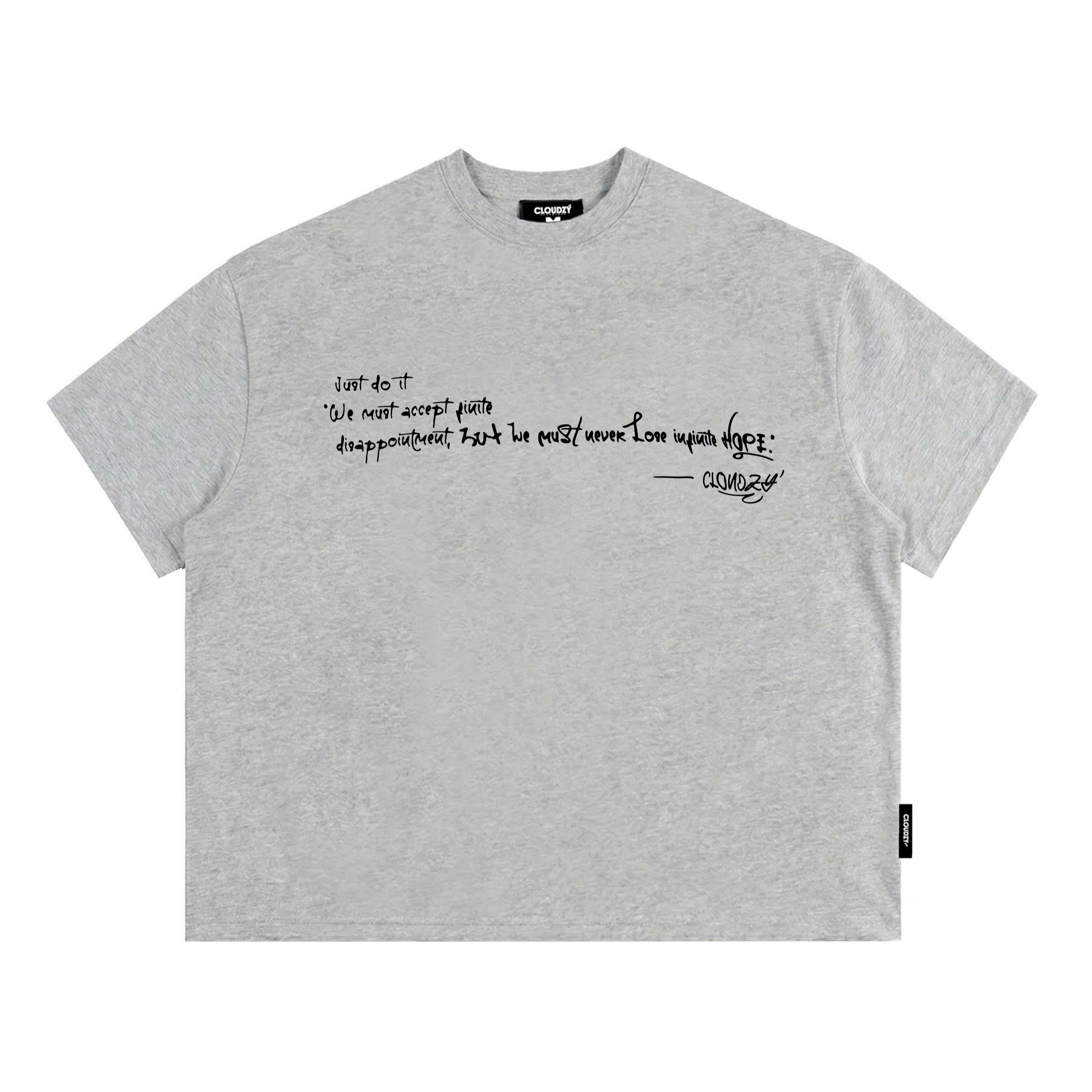 Áo thun boxy streetwear in chữ 100% cotton 250gsm áo phông form rộng nam nữ unisex local brand CLOUDZY JUST