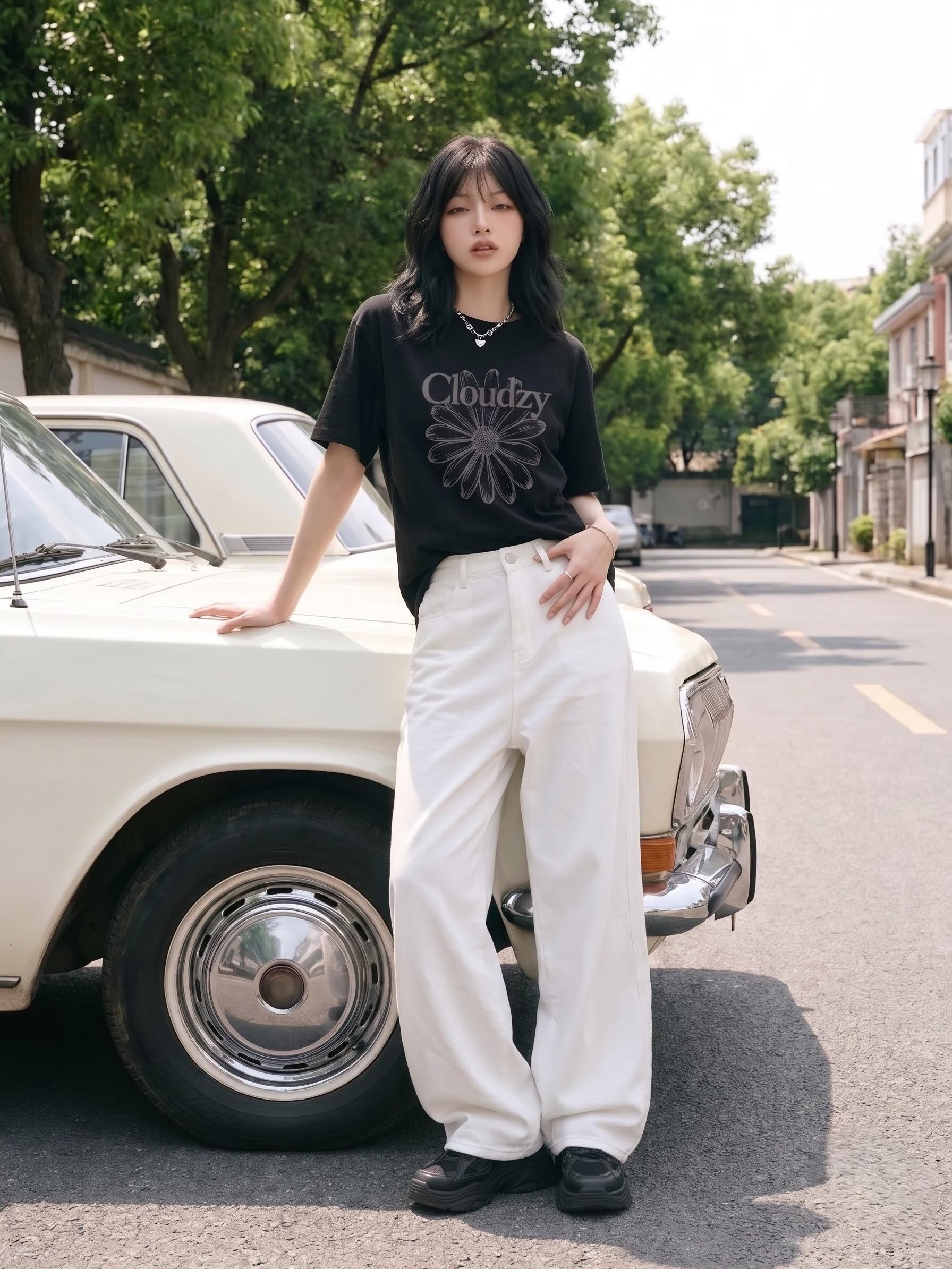[NEW] Áo thun oversize CLOUDZY in hình hoa cúc 100% cotton 250gsm áo phông form rộng nam nữ unisex local brand POSY