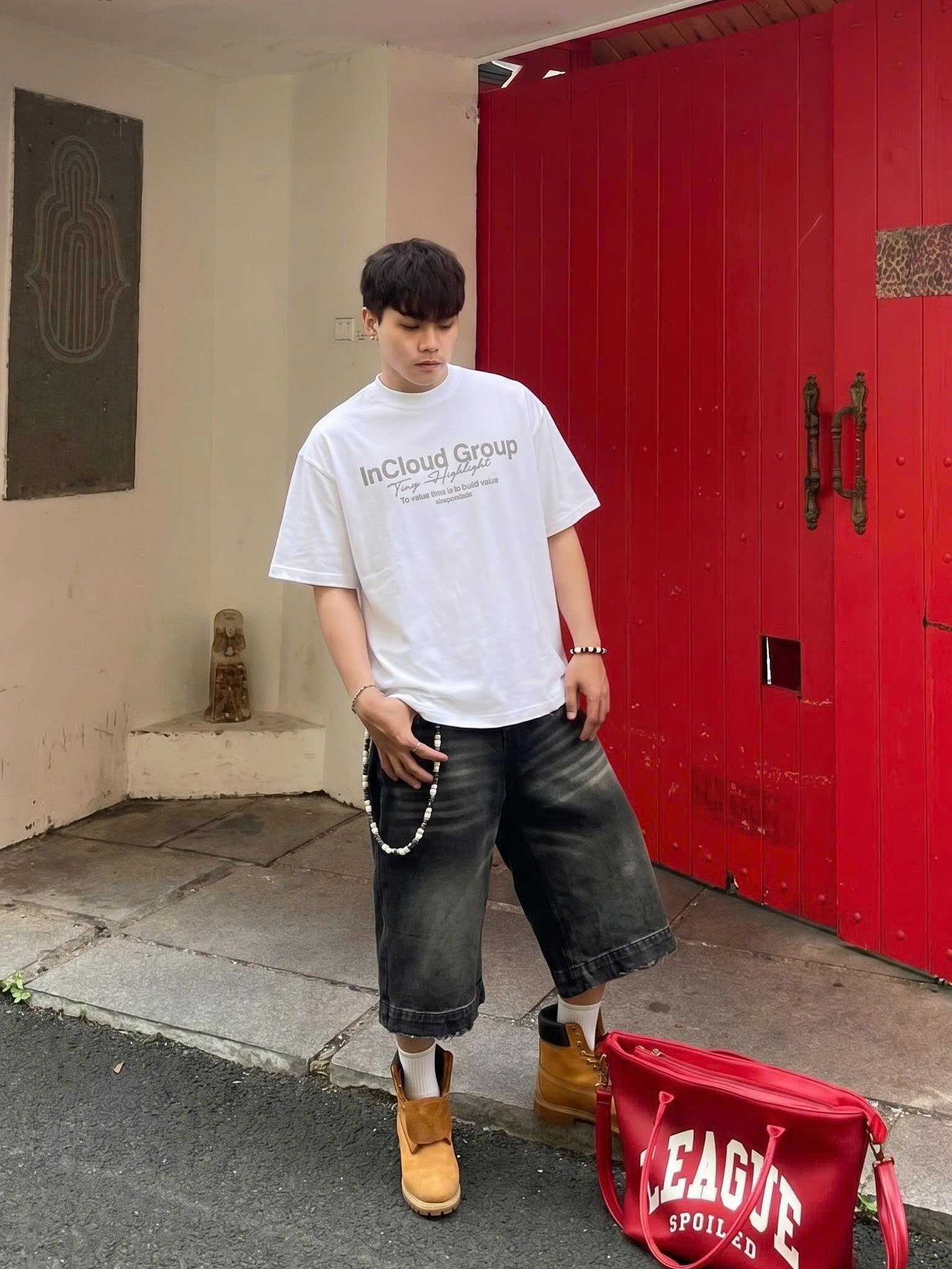 [NEW] Áo thun boxy CLOUDZY in InCloud Group vải cotton dày dặn form rộng nam nữ áo phông local brand streetwear GROUP