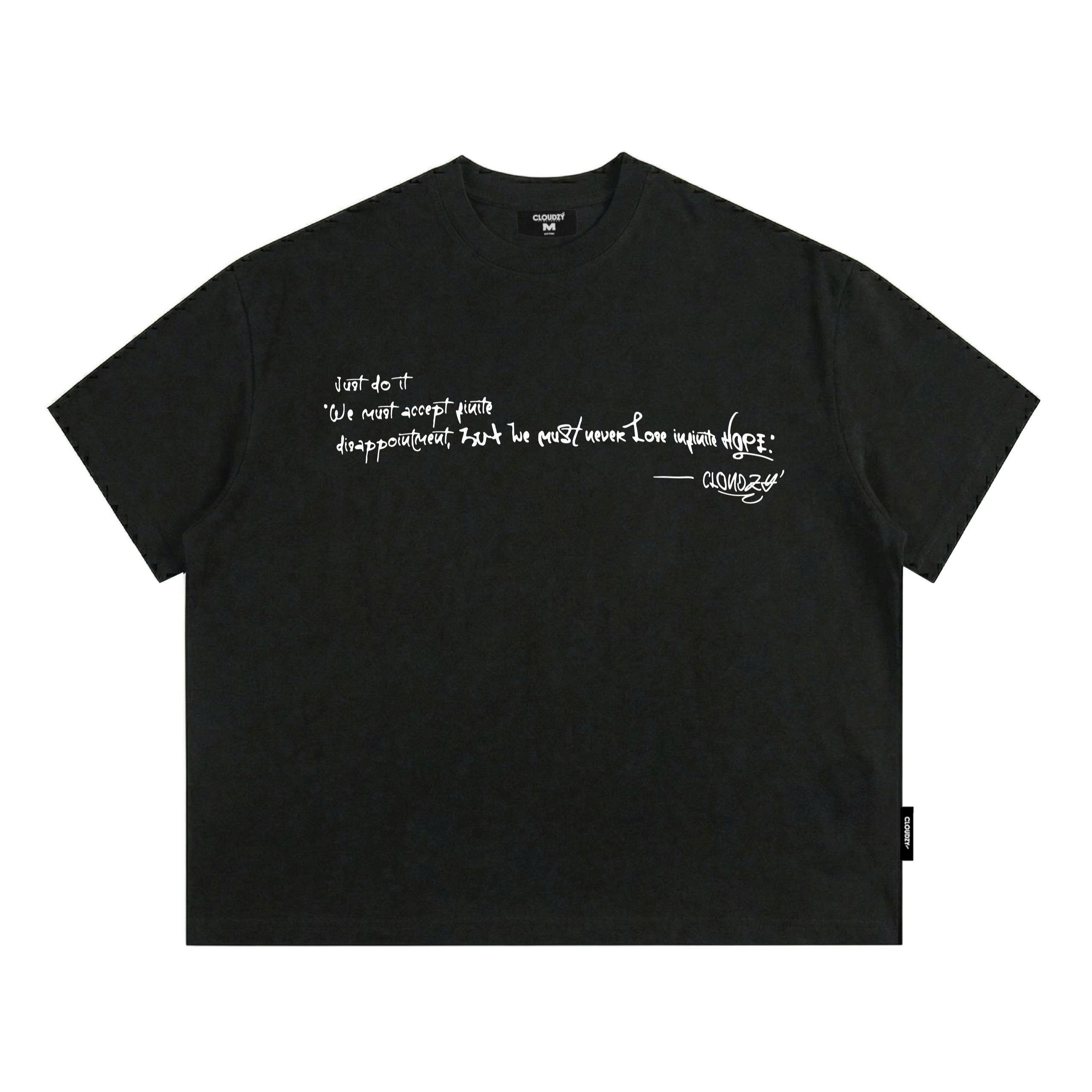 Áo thun boxy streetwear in chữ 100% cotton 250gsm áo phông form rộng nam nữ unisex local brand CLOUDZY JUST