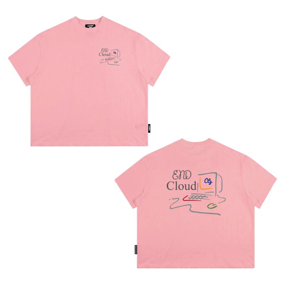 [NEW] Áo thun boxy CLOUDZY in hình máy tính retro 100% cotton 250gsm dày dặn áo phông form rộng nam nữ unisex END