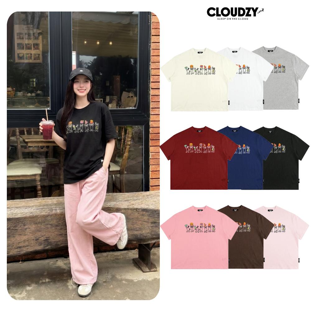 [NEW] Áo thun boxy local brand CLOUDZY in hoạt hình 100% cotton 250gsm áo phông form rộng nam nữ streetwear PEOPLE