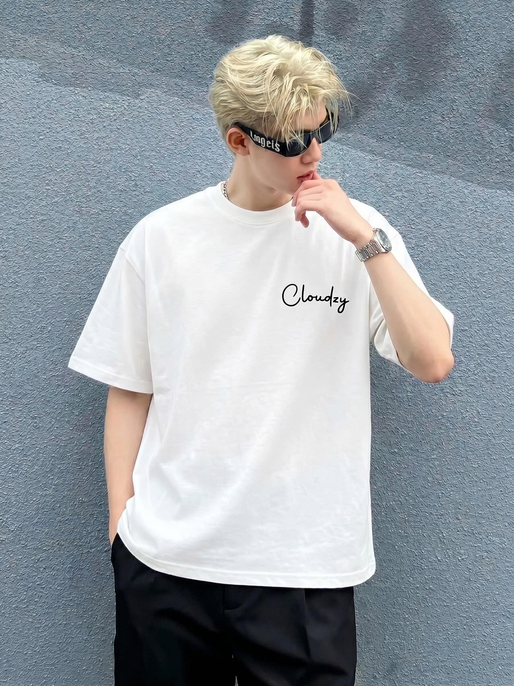 [NEW] Áo thun boxy CLOUDZY in chữ cá tính 100% cotton 250gsm nam nữ áo phông local brand streetwear đi học RIDE