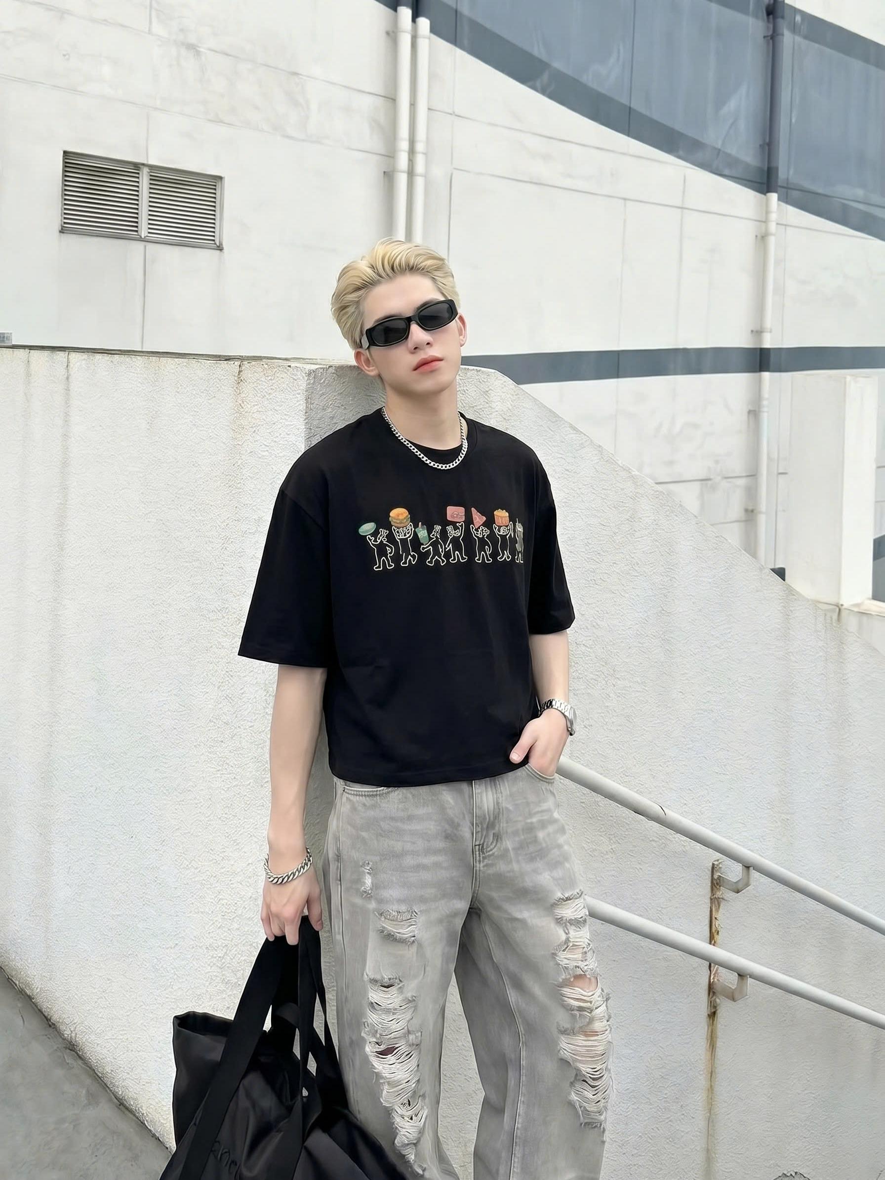 [NEW] Áo thun boxy local brand CLOUDZY in hoạt hình 100% cotton 250gsm áo phông form rộng nam nữ streetwear PEOPLE