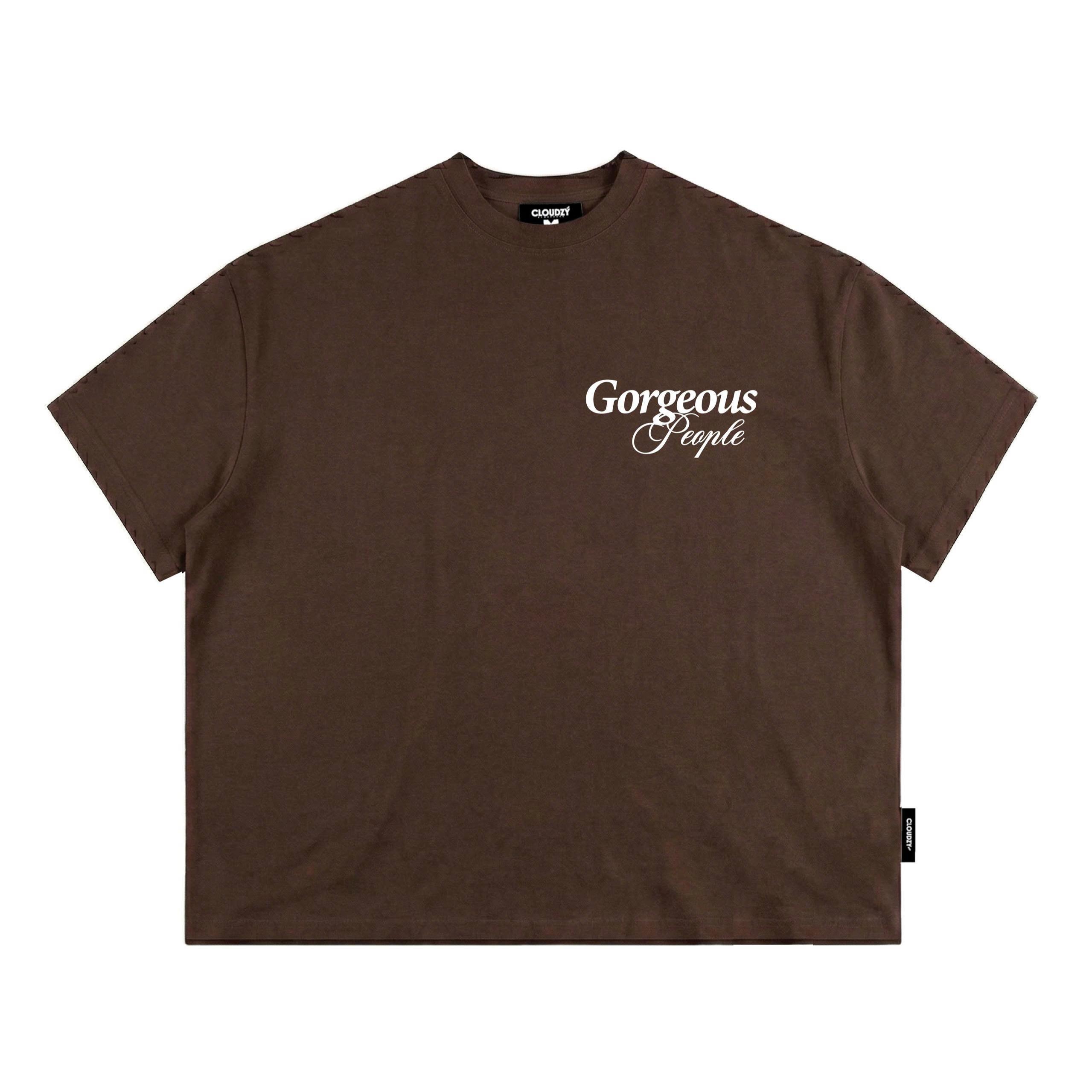 Áo thun boxy CLOUDZY in chữ vải 100% cotton dày dặn 250gsm nam nữ áo phông local brand streetwear GORGEOUS