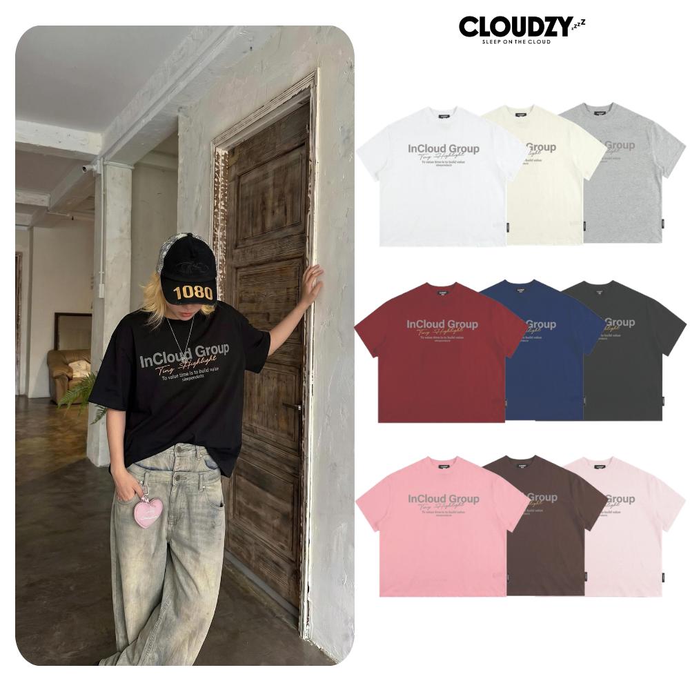 [NEW] Áo thun boxy CLOUDZY in InCloud Group vải cotton dày dặn form rộng nam nữ áo phông local brand streetwear GROUP