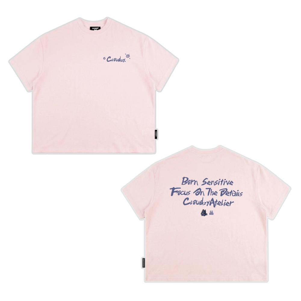 Áo thun boxy tee local brand Cloudzy unisex phông tay lỡ nữ cotton phối màu form rộng boxy SENSITIVE