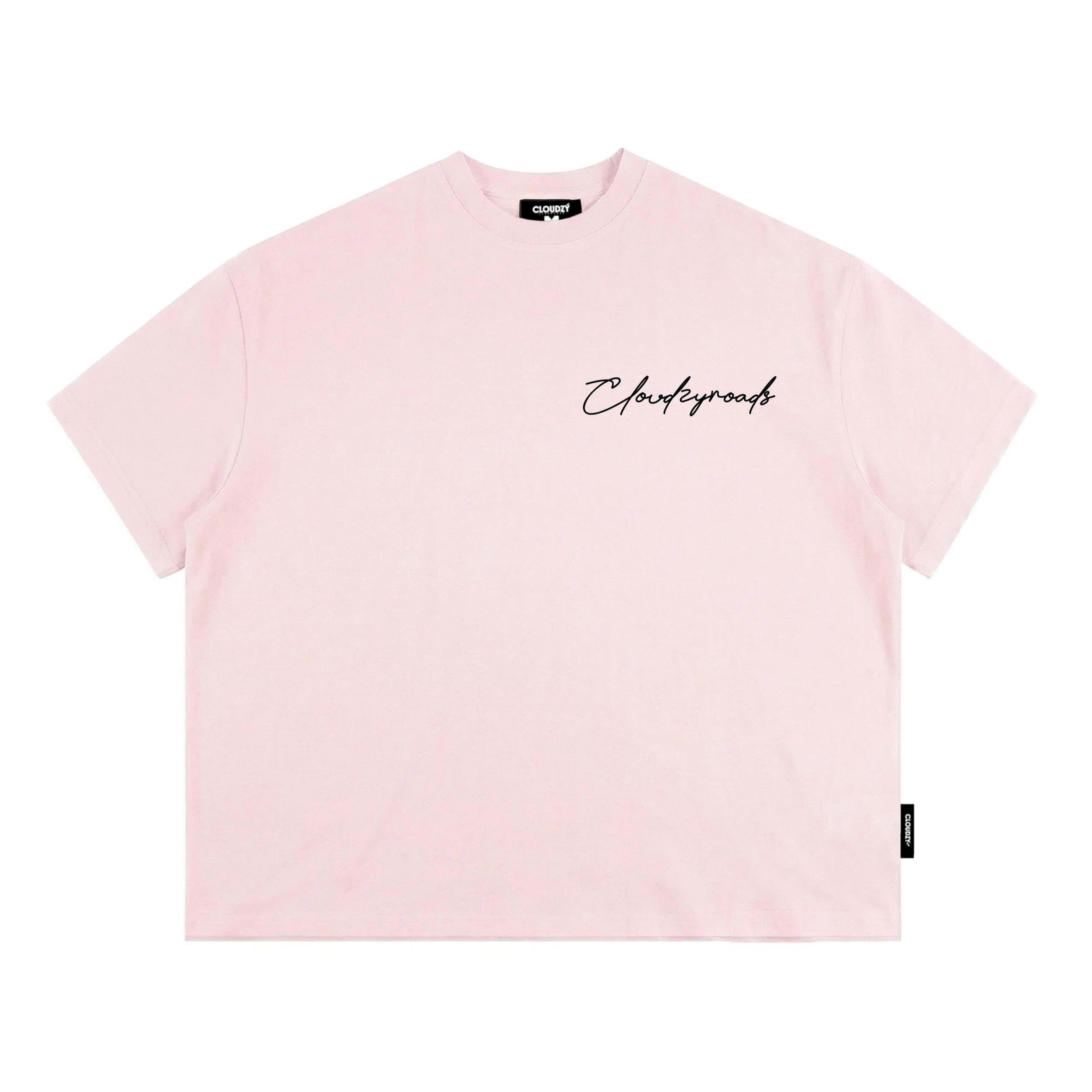 Áo thun boxy CLOUDZY in chữ cá tính vải 100% cotton 250gsm form rộng nam nữ áo phông local brand streetwear ROAD