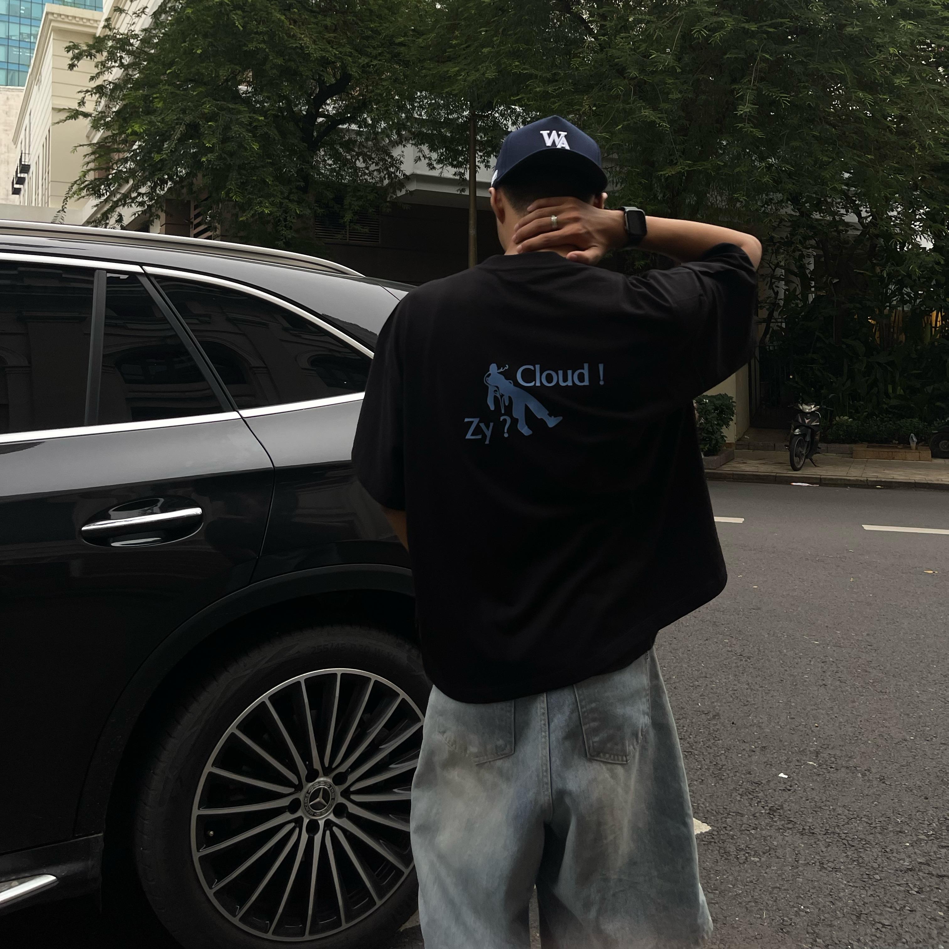 Áo thun boxy tee AIRY local brand Cloudzy unisex phông tay lỡ nữ cotton phối màu form rộng boxy