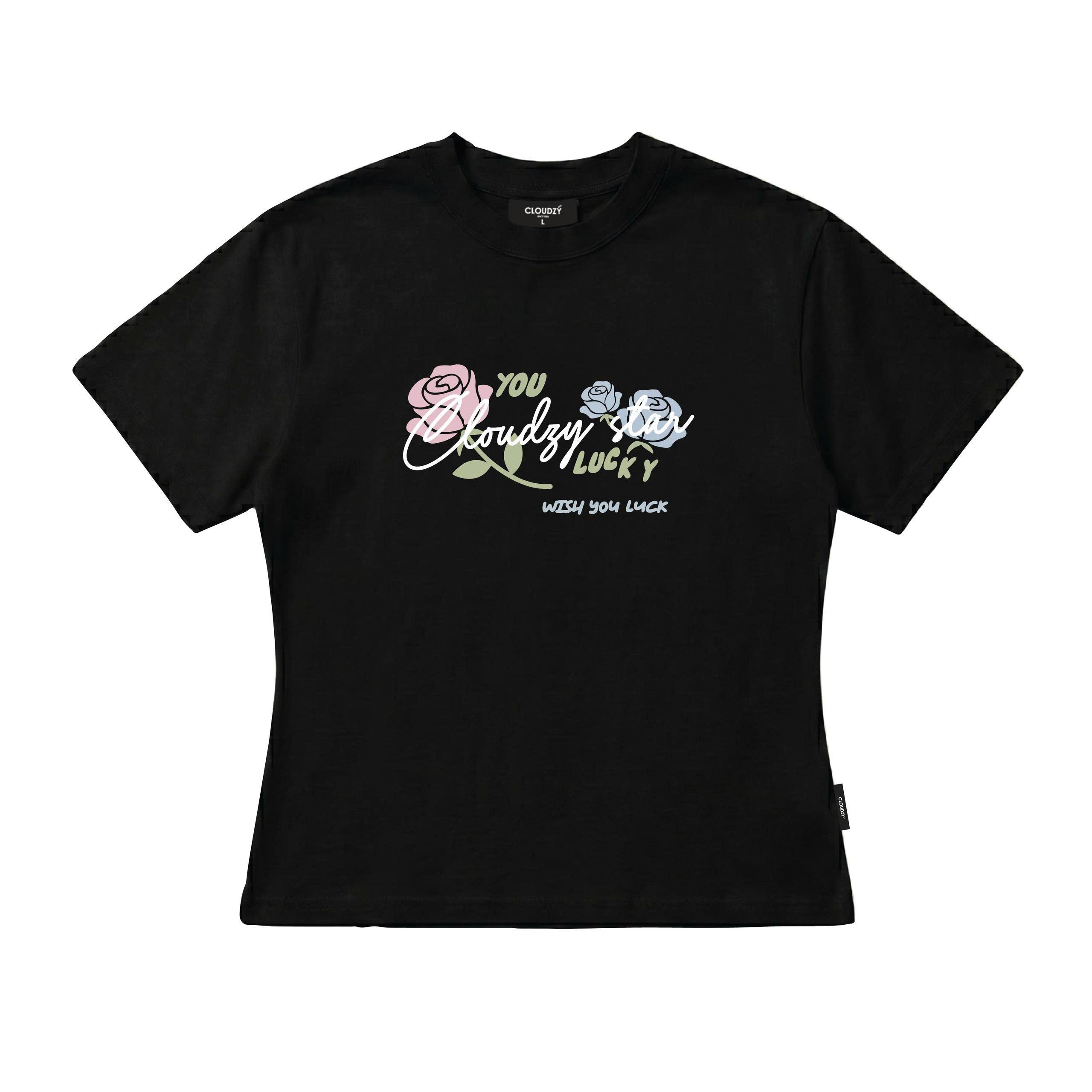 [NEW] Áo baby tee CLOUDZY in hình hoa hồng ôm dáng y2k 100% cotton 250gsm áo phông cộc tay nữ local brand cute ROSE