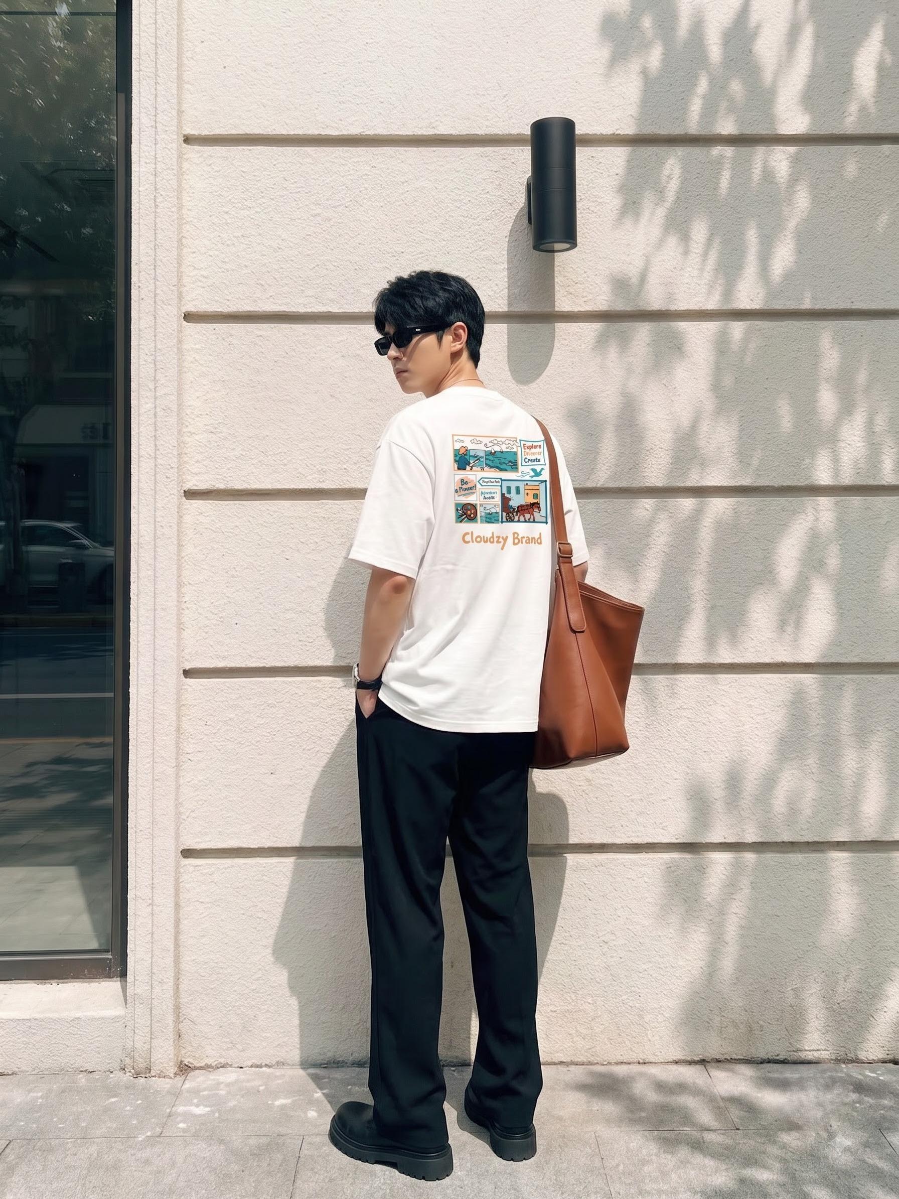 [NEW] Áo thun oversize CLOUDZY in chữ vải cotton 100% 250gsm form rộng nam nữ áo phông local brand streetwear DISCOVER
