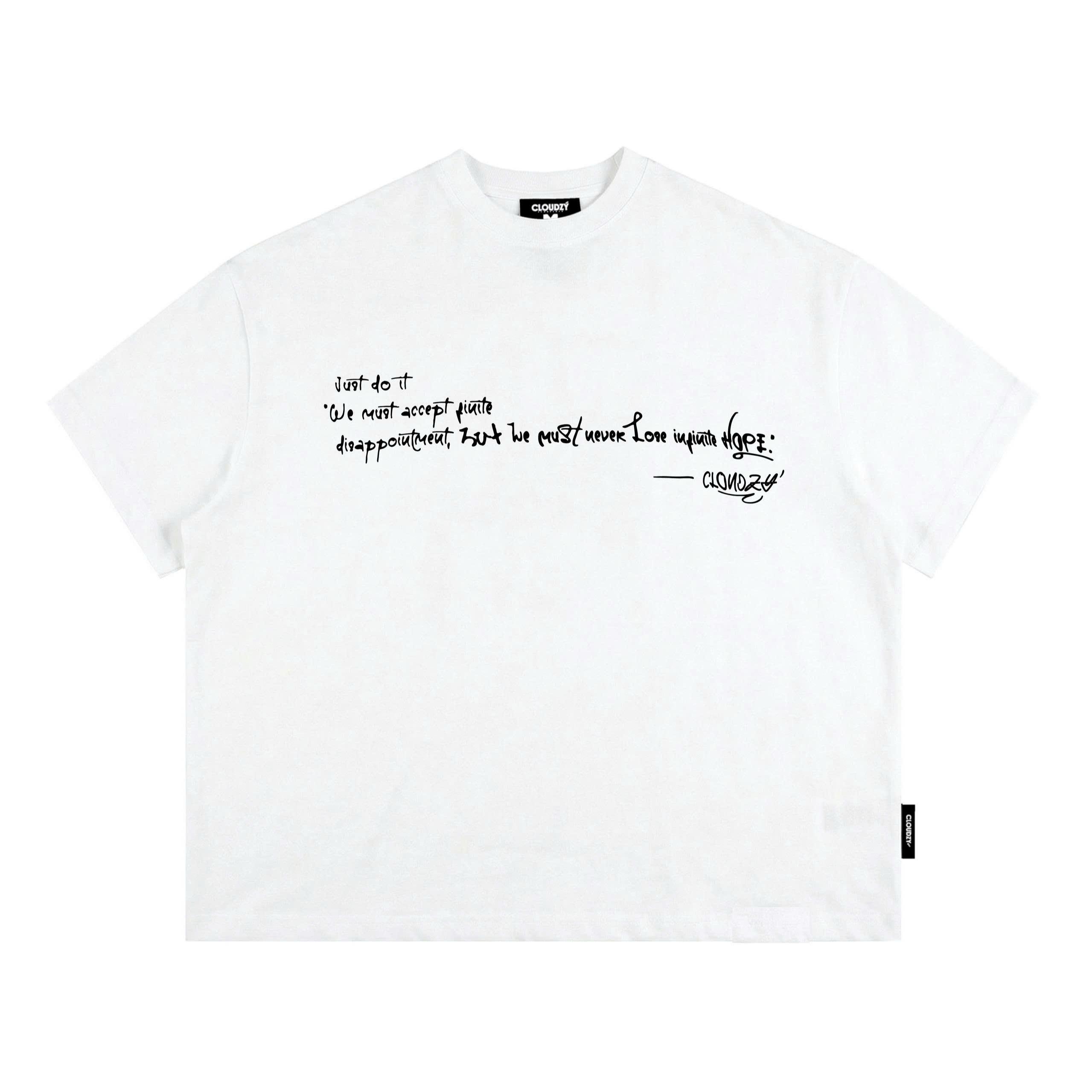 Áo thun boxy streetwear in chữ 100% cotton 250gsm áo phông form rộng nam nữ unisex local brand CLOUDZY JUST