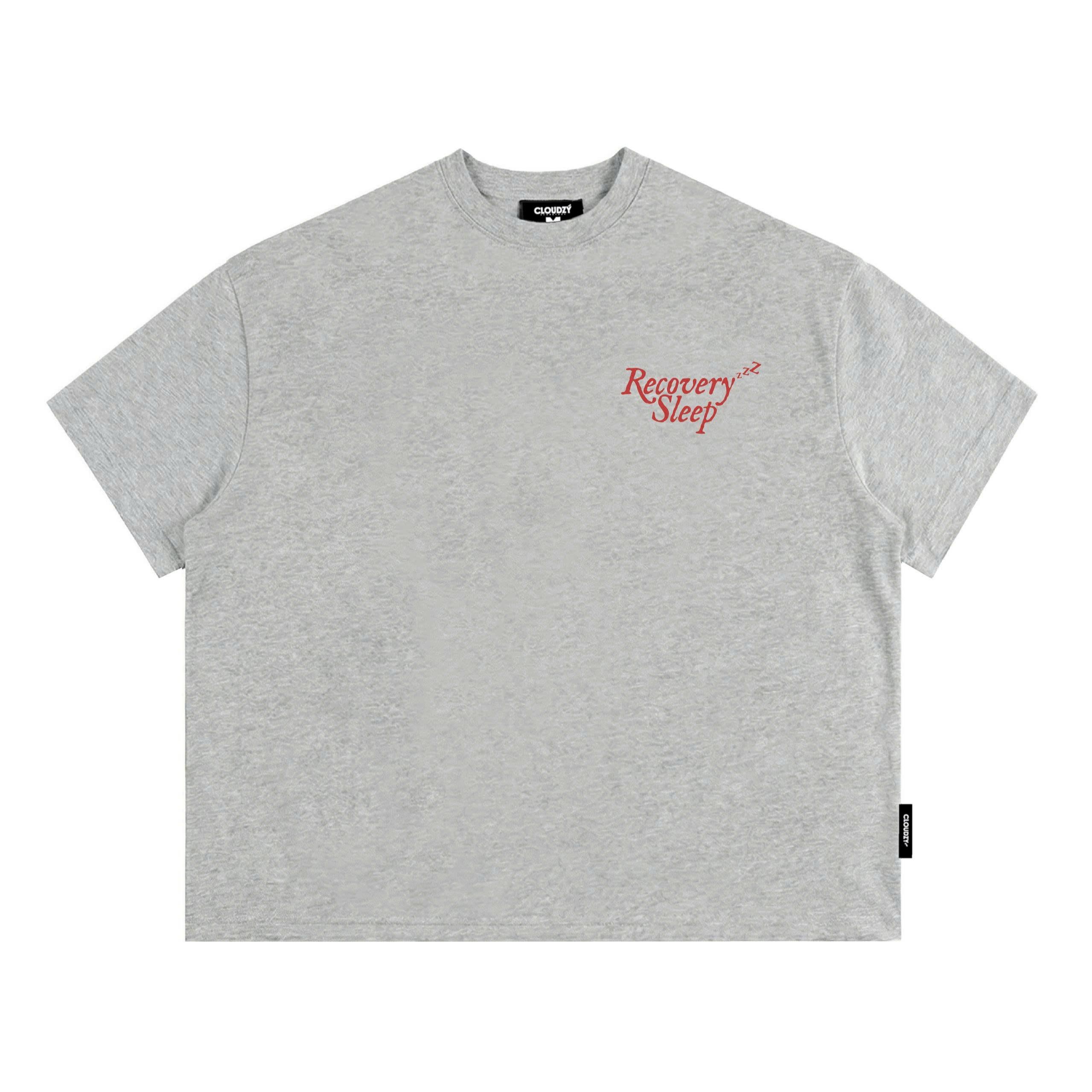 Áo thun boxy CLOUDZY streetwear 100% cotton 250gsm dày dặn áo phông nam nữ form rộng hồng nâu đỏ RECOVER