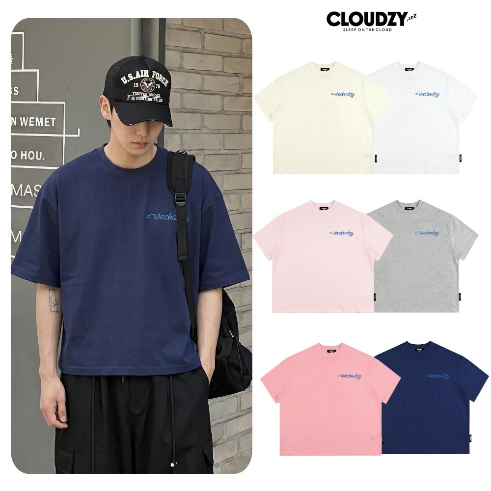 [NEW] Áo thun boxy CLOUDZY in chữ Wecloudzy 100% cotton 250gsm dày dặn áo phông form rộng nam nữ unisex basic WE