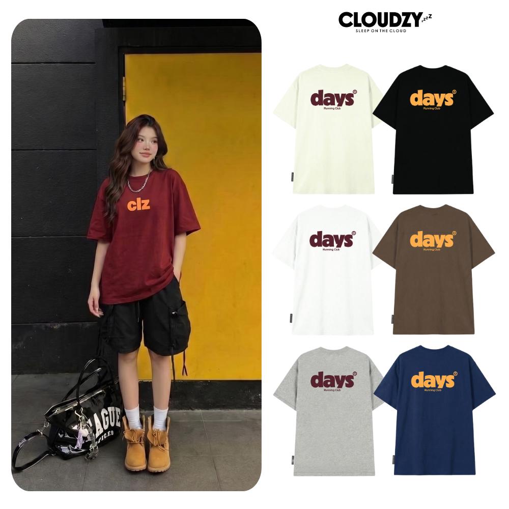 [NEW] Áo thun oversize CLOUDZY in chữ vải cotton 100% 250gsm dày dặn form rộng nam nữ áo phông regular local brand streetwear DAYS