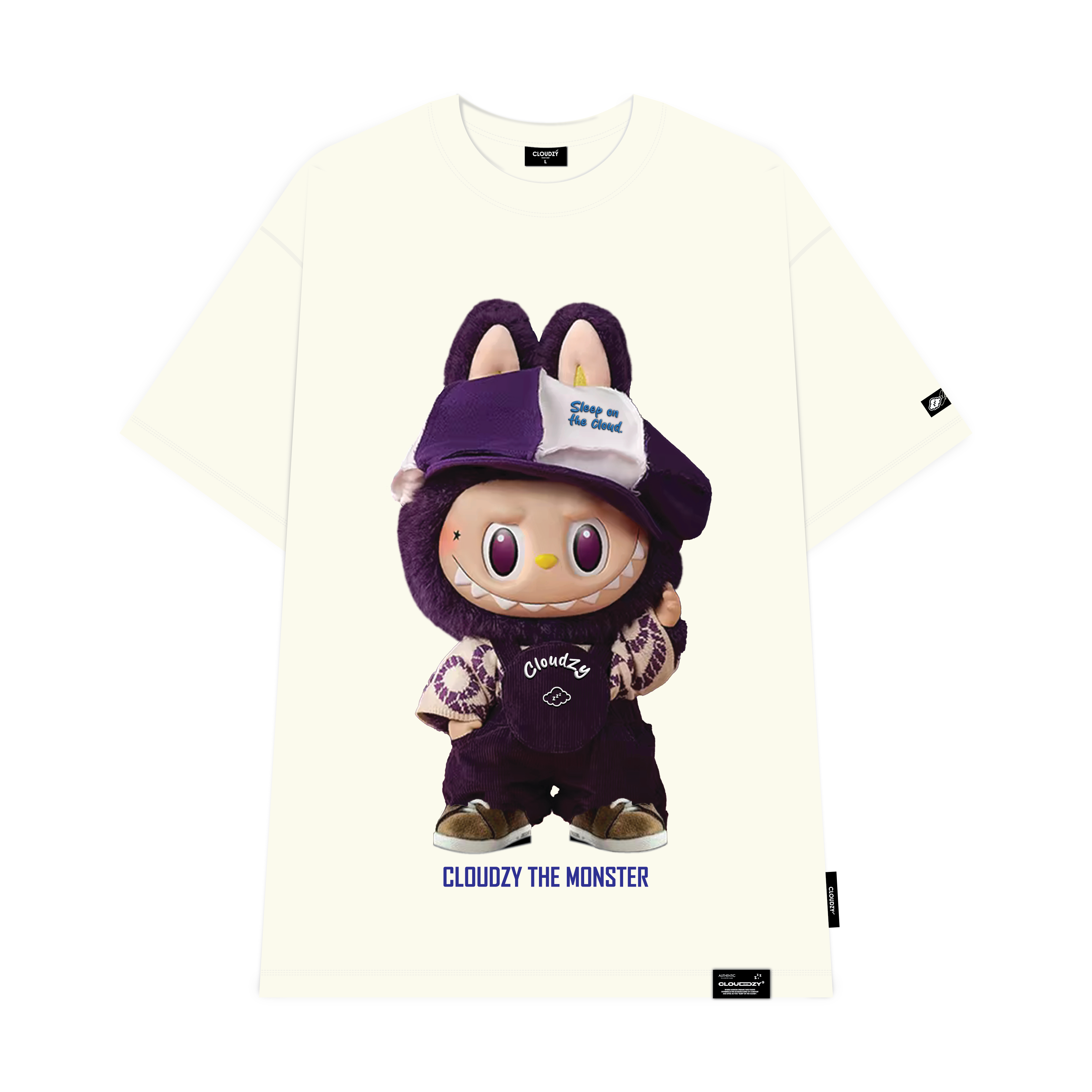 Áo thun nữ nam labubu unisex local brand CLOUDZY tay lỡ phông basic form rộng trend teen AT MONSTER