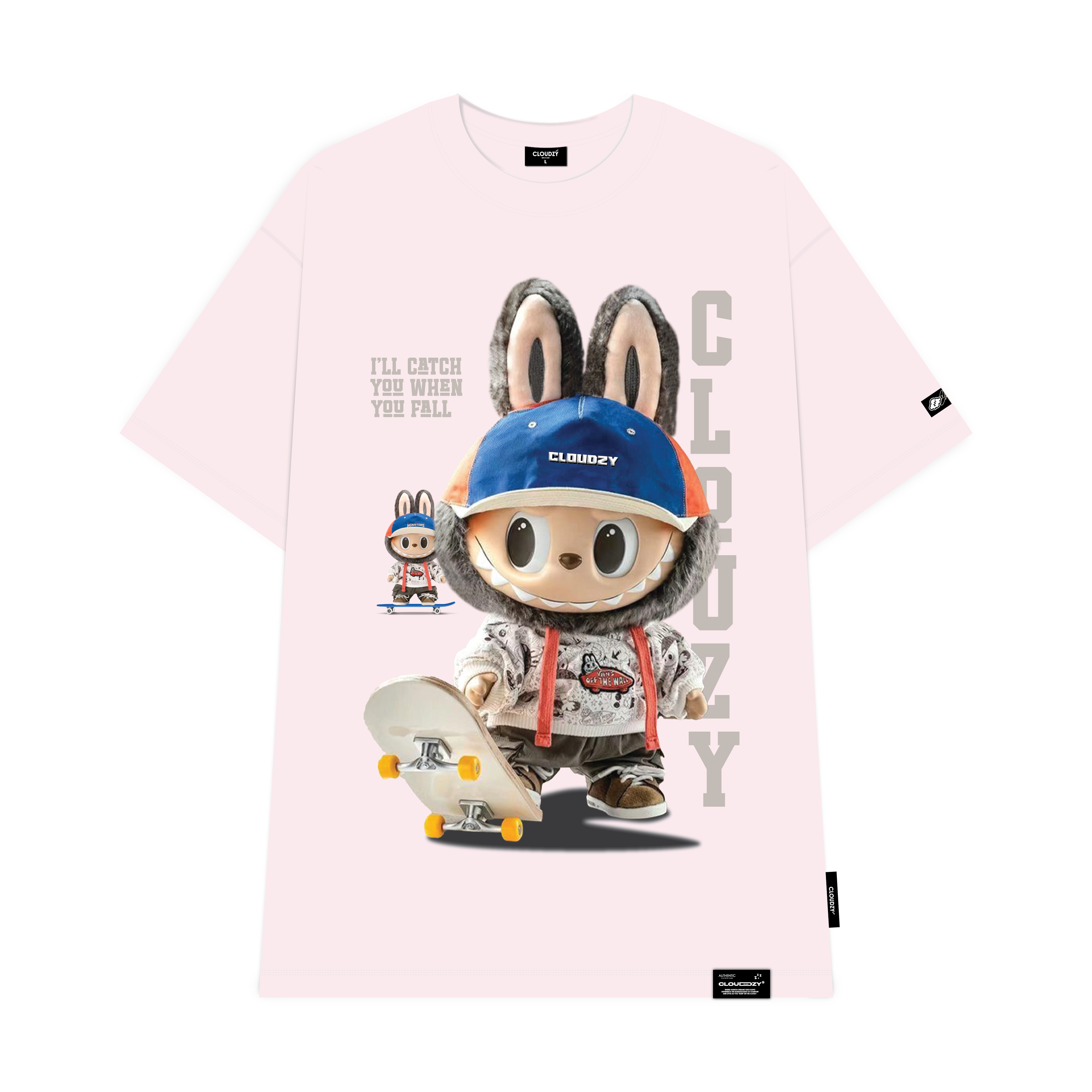 Áo phông nữ nam unisex tay lỡ thun labubu local brand CLOUDZY phong cách trẻ trung oversize SKATE