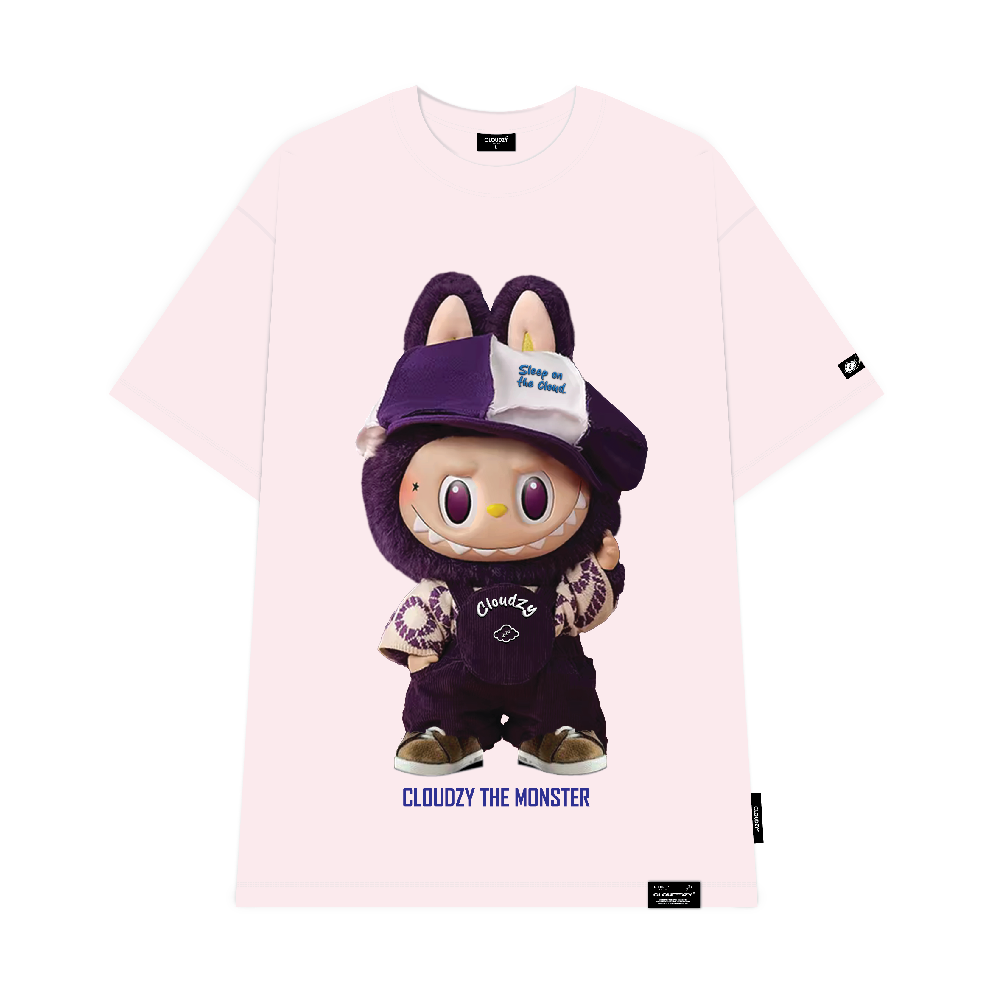 Áo thun nữ nam labubu unisex local brand CLOUDZY tay lỡ phông basic form rộng trend teen AT MONSTER