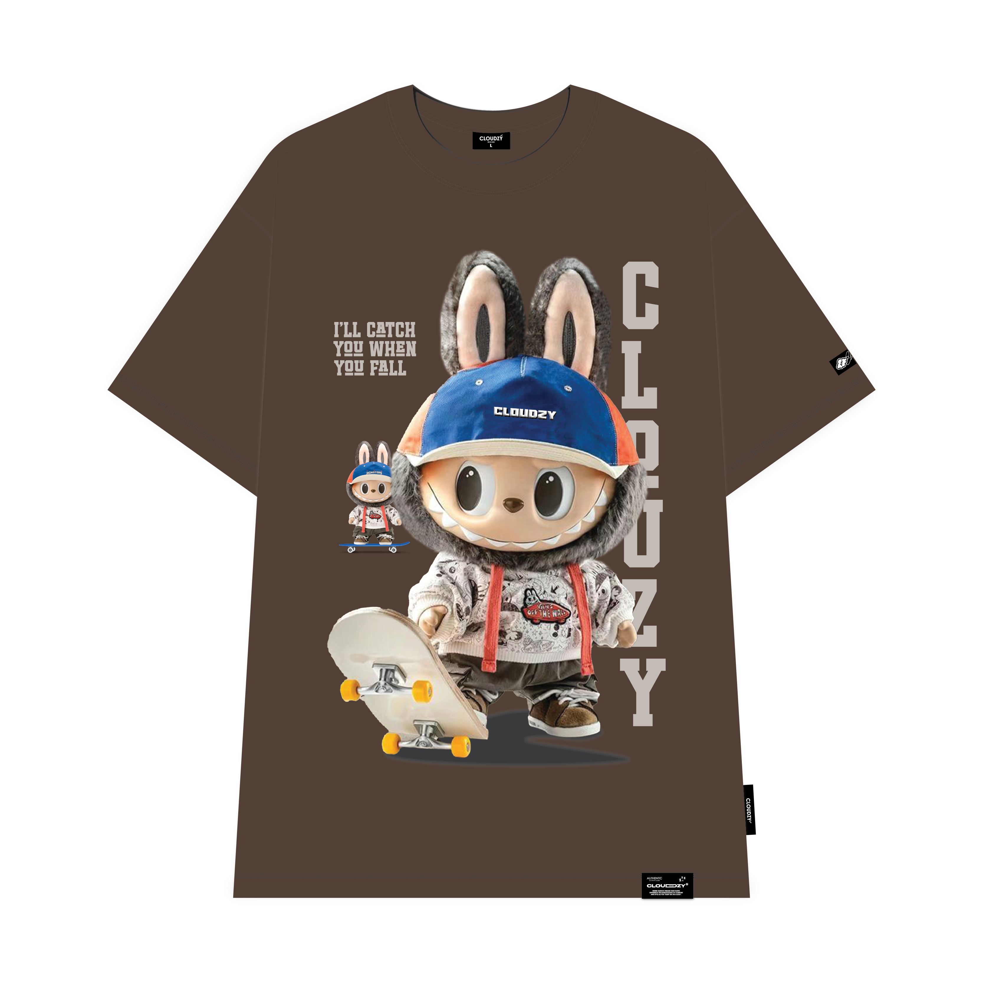 Áo phông nữ nam unisex tay lỡ thun labubu local brand CLOUDZY phong cách trẻ trung oversize SKATE