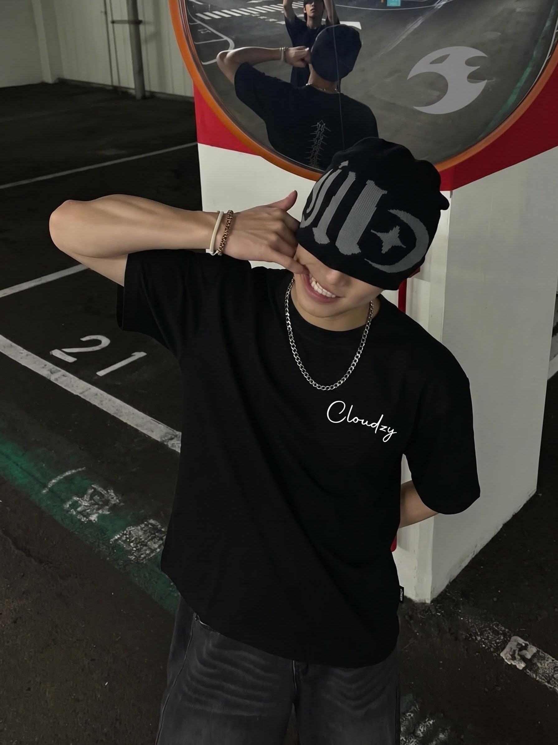 [NEW] Áo thun boxy CLOUDZY in chữ cá tính 100% cotton 250gsm nam nữ áo phông local brand streetwear đi học RIDE