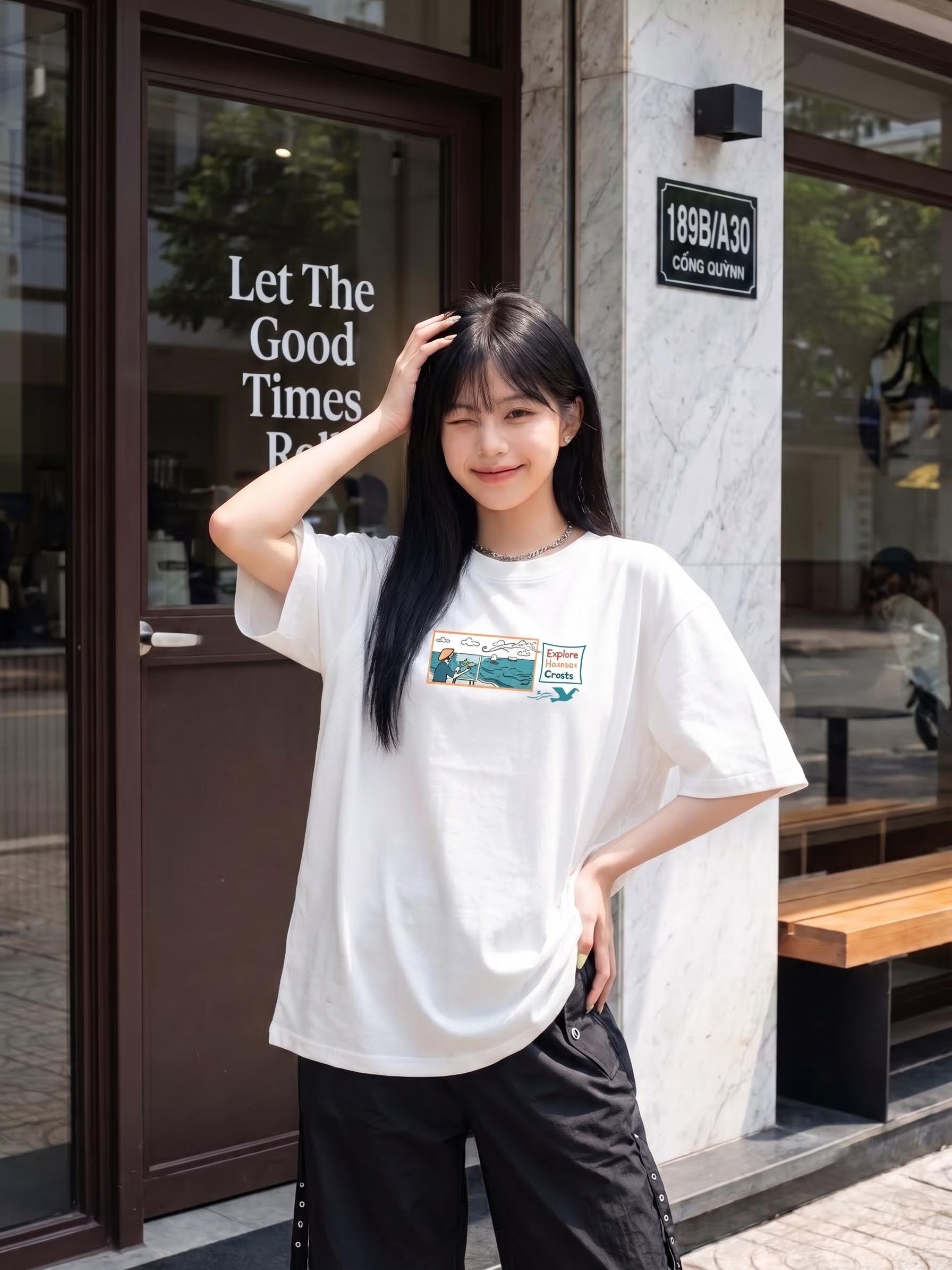 [NEW] Áo thun oversize CLOUDZY in chữ vải cotton 100% 250gsm form rộng nam nữ áo phông local brand streetwear DISCOVER