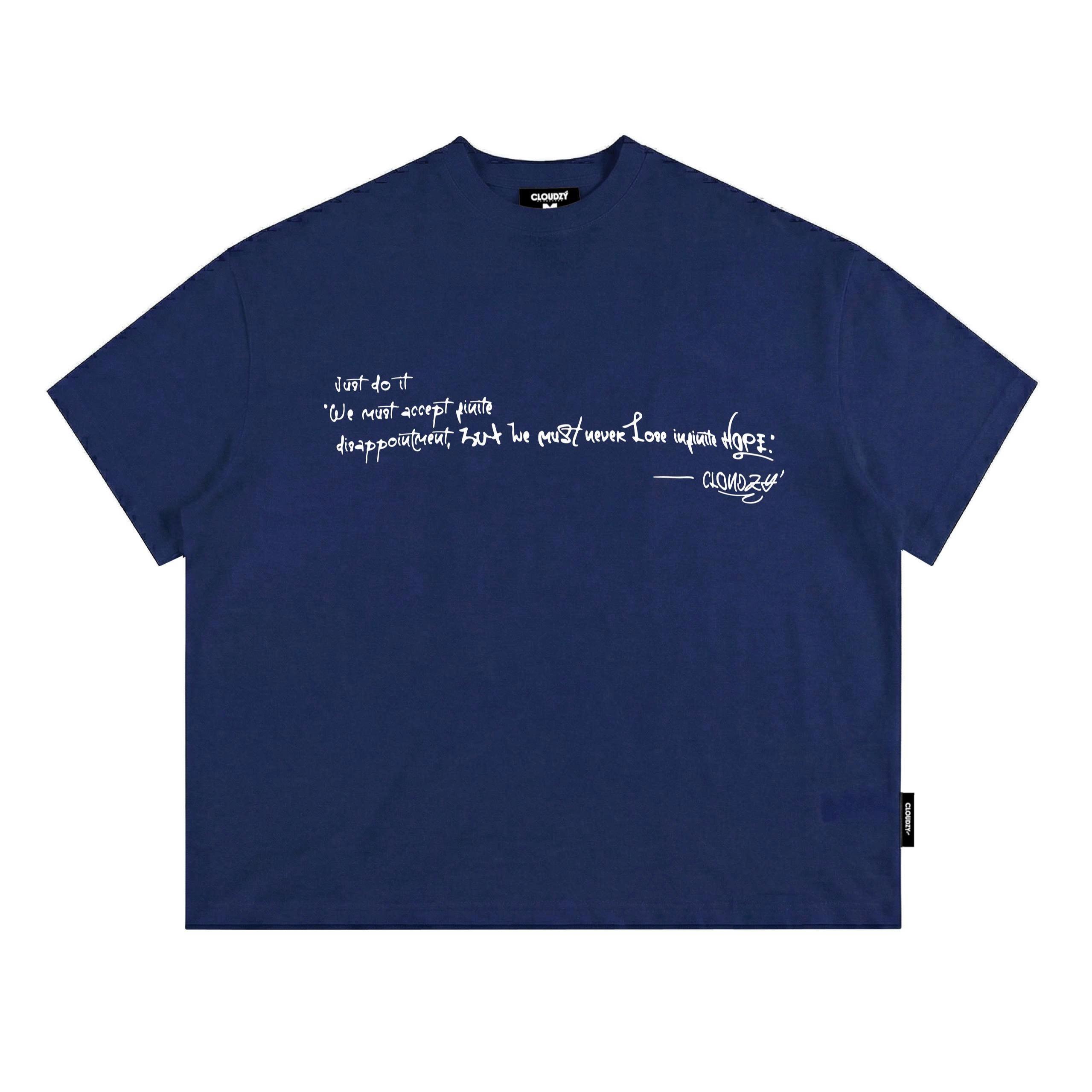 Áo thun boxy streetwear in chữ 100% cotton 250gsm áo phông form rộng nam nữ unisex local brand CLOUDZY JUST