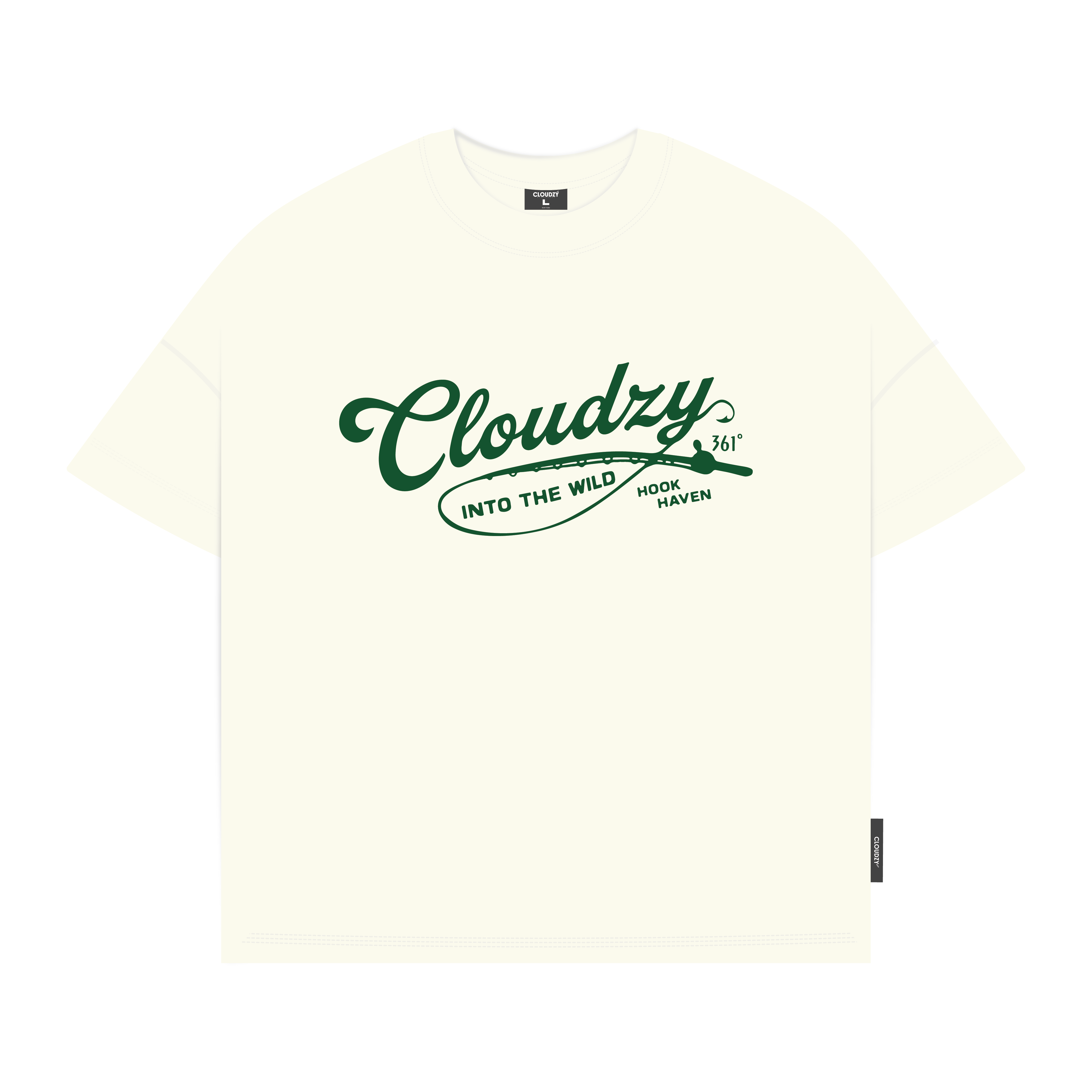 Áo phông boxy CLOUDZY in chữ cotton 100% 250gsm áo thun local brand nam nữ unisex form rộng basic streetwear INTO
