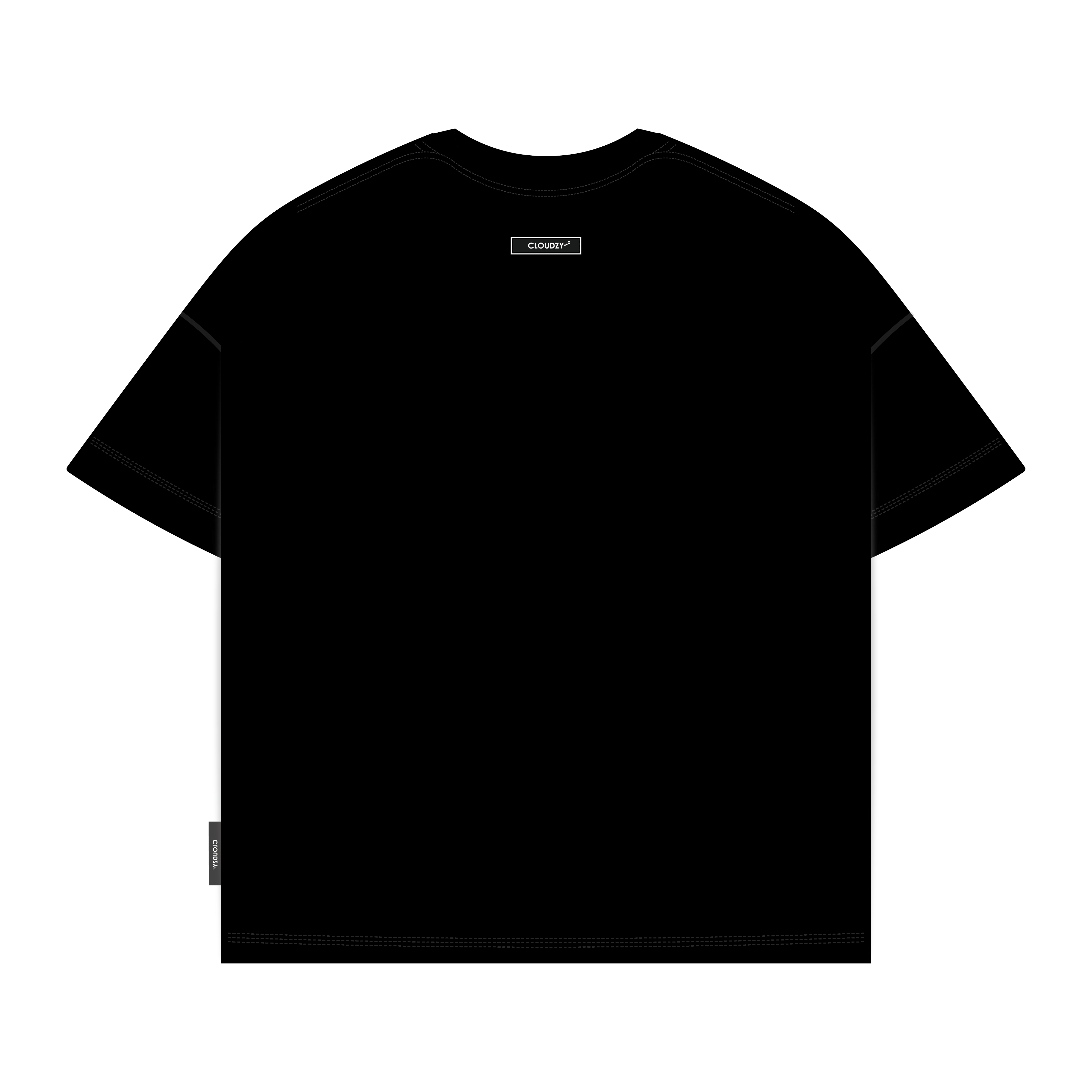 Áo thun boxy thêu Cloudzy unisex phông tay lỡ nữ nam cotton phối màu form rộng boxy MESS