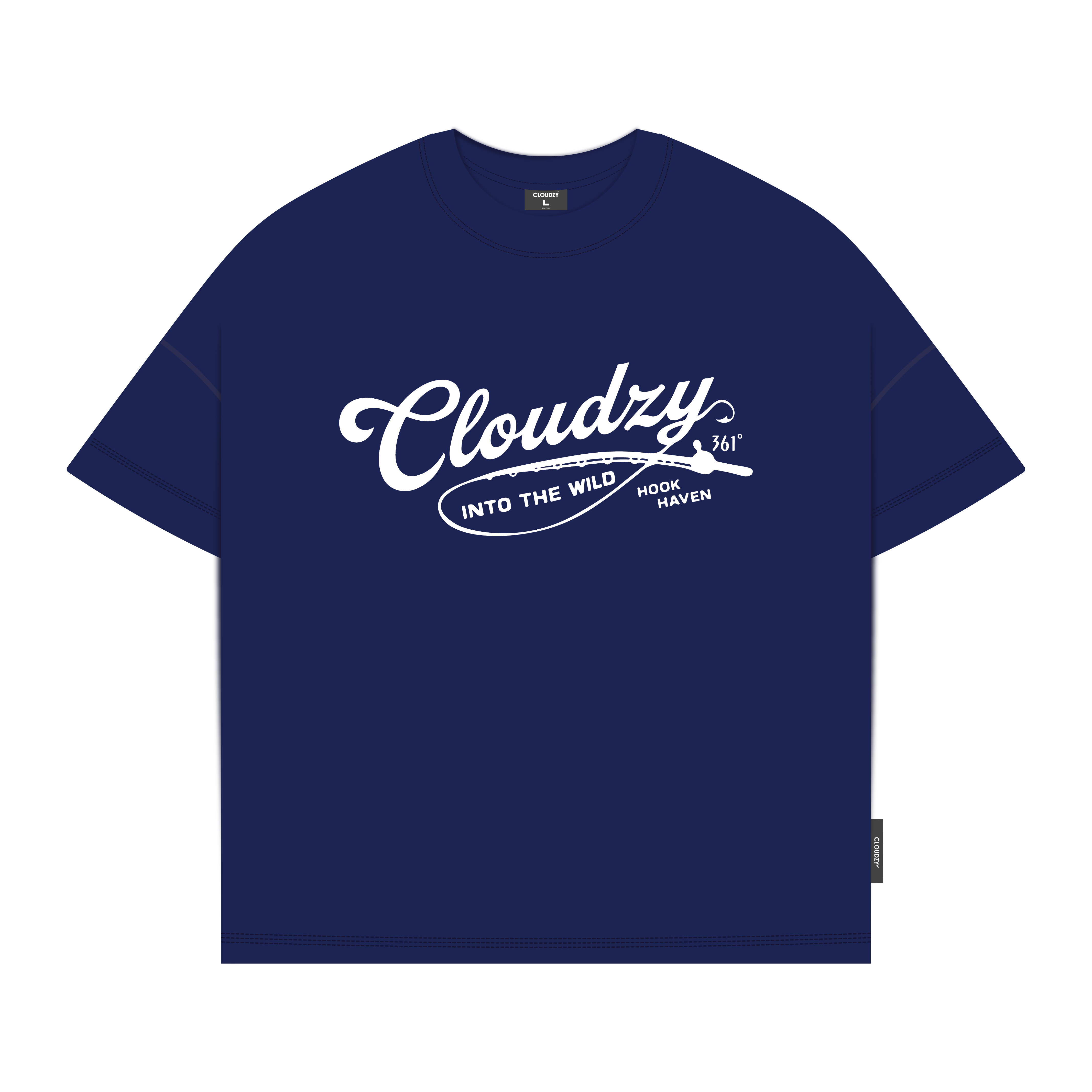 Áo phông boxy CLOUDZY in chữ cotton 100% 250gsm áo thun local brand nam nữ unisex form rộng basic streetwear INTO
