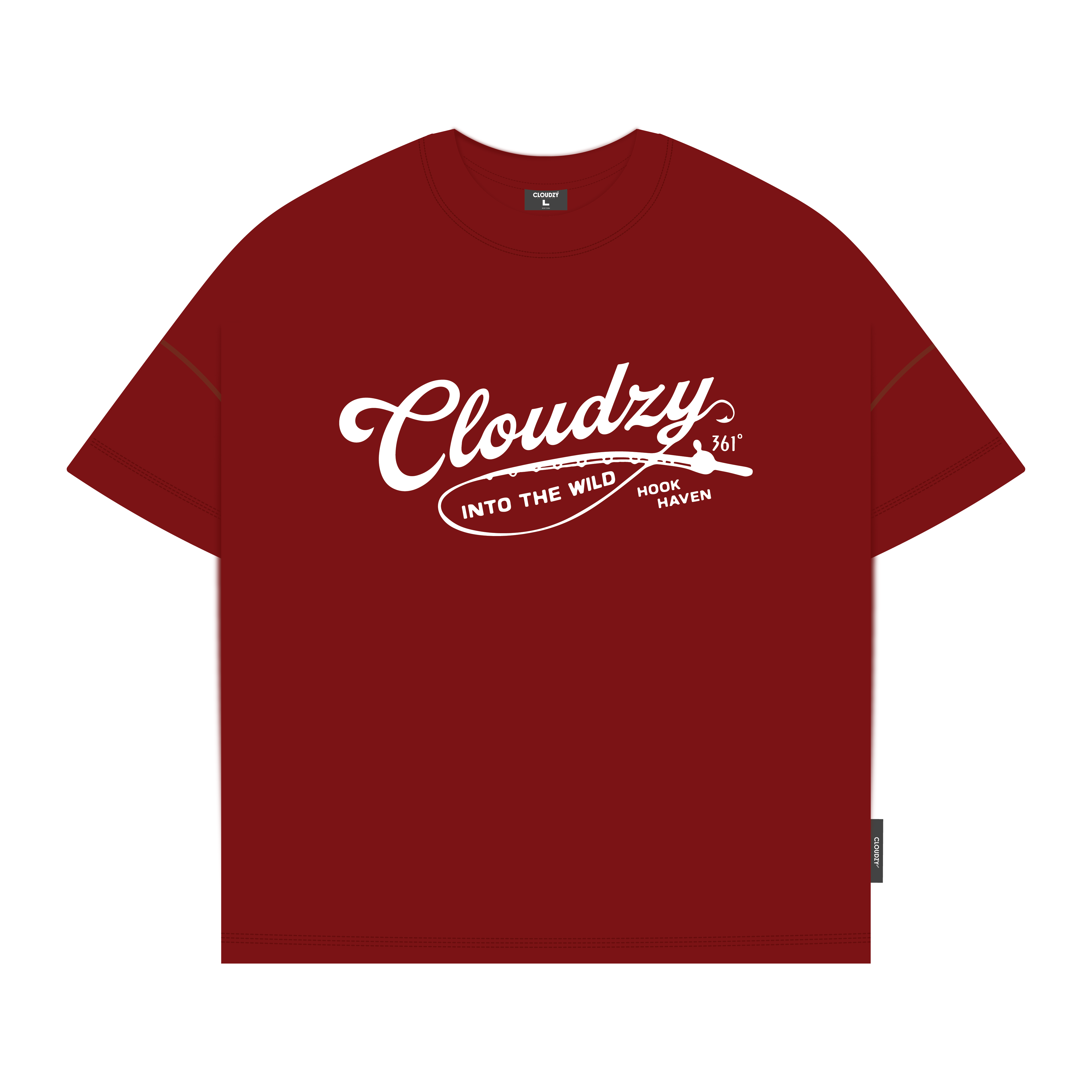 Áo phông boxy CLOUDZY in chữ cotton 100% 250gsm áo thun local brand nam nữ unisex form rộng basic streetwear INTO