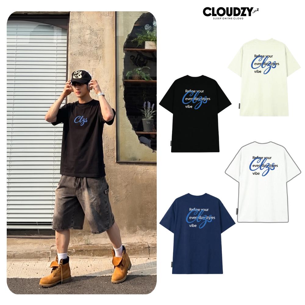 [NEW] Áo thun regular CLOUDZY in chữ vải cotton 100% 250gsm form rộng nam nữ áo phông oversize local brand streetwear basic REFINE