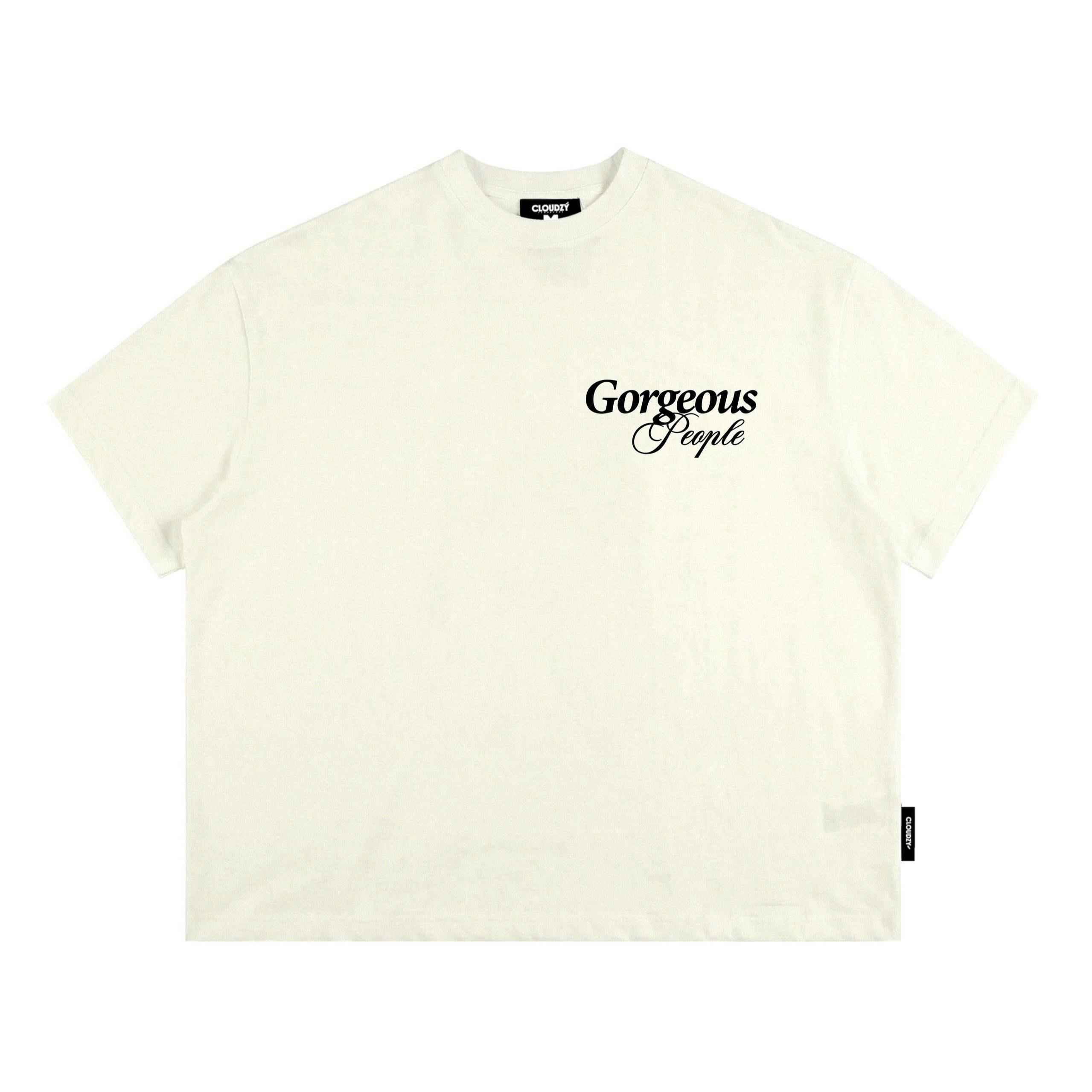 Áo thun boxy CLOUDZY in chữ vải 100% cotton dày dặn 250gsm nam nữ áo phông local brand streetwear GORGEOUS