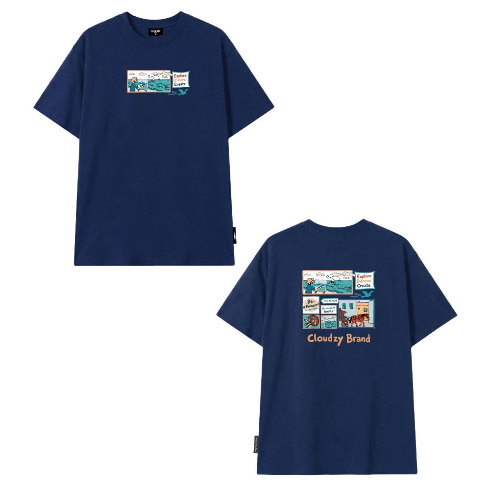 [NEW] Áo thun oversize CLOUDZY in chữ vải cotton 100% 250gsm form rộng nam nữ áo phông local brand streetwear DISCOVER