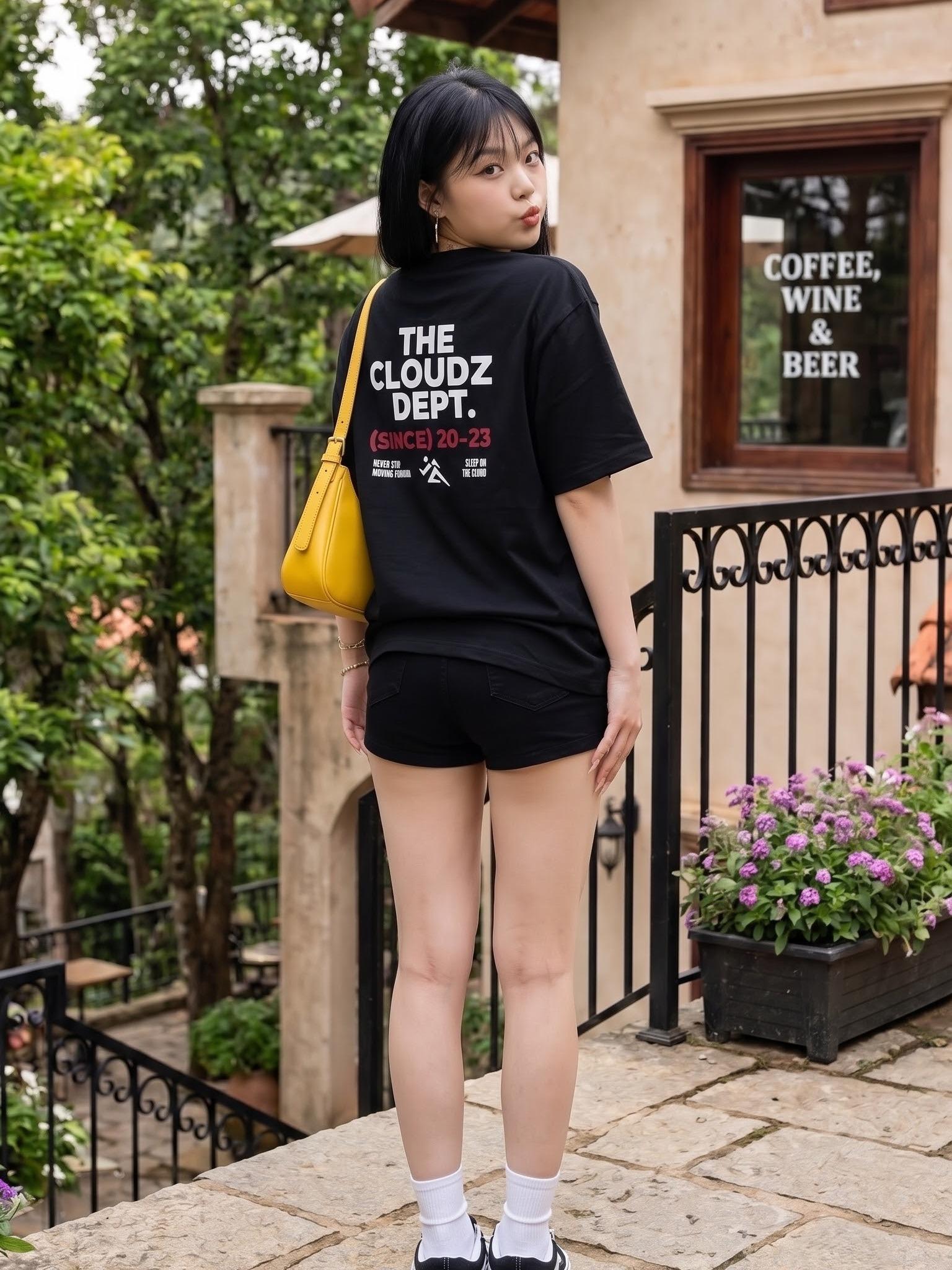 [NEW] Áo thun oversize CLOUDZY in chữ vải cotton 100% 250gsm form rộng nam nữ áo phông local brand streetwear basic DEPT