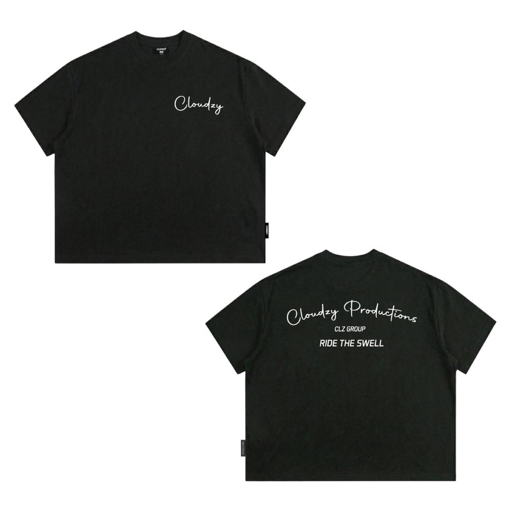 [NEW] Áo thun boxy CLOUDZY in chữ cá tính 100% cotton 250gsm nam nữ áo phông local brand streetwear đi học RIDE