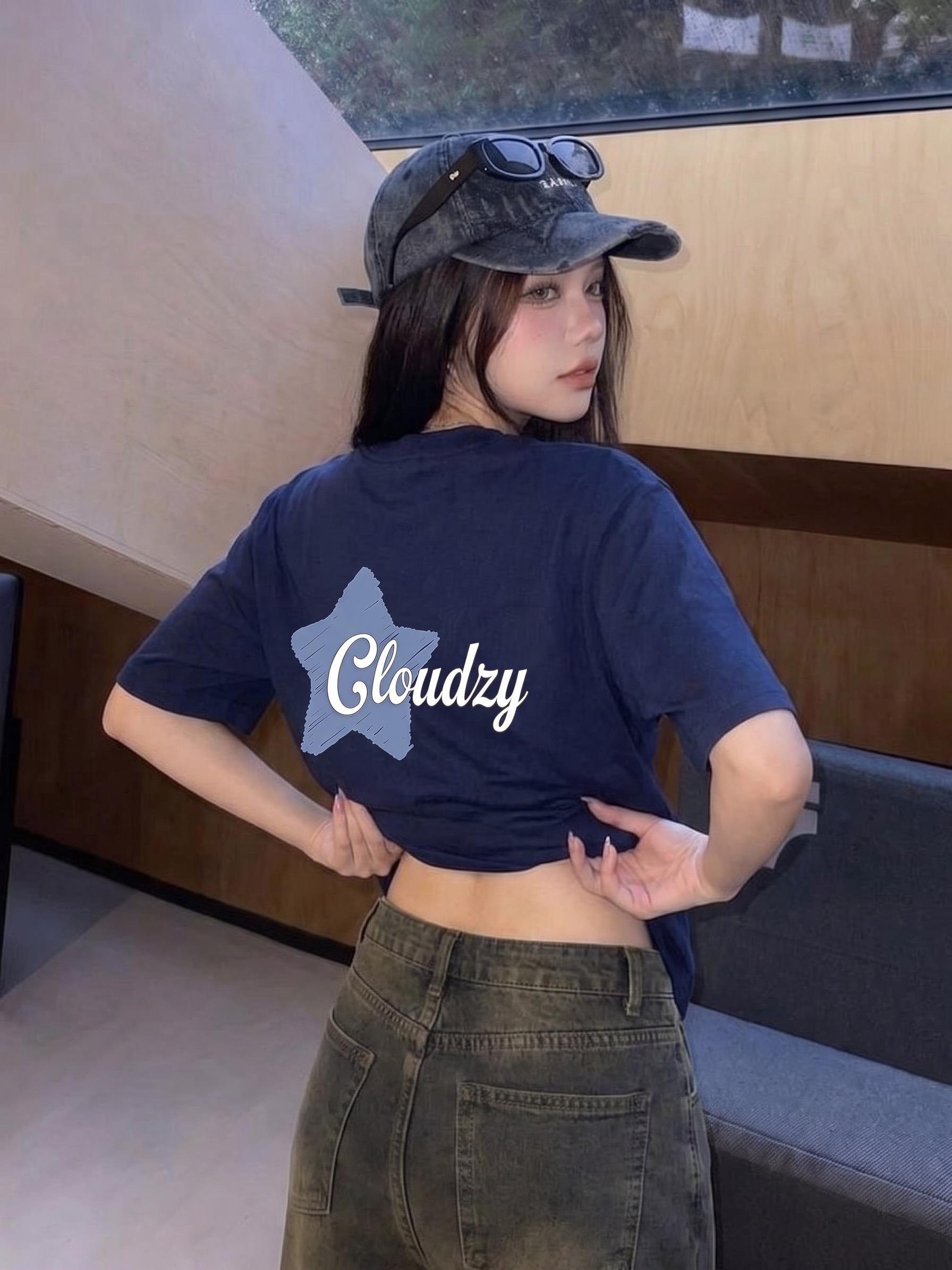 [NEW] Áo thun oversize CLOUDZY in chữ vải cotton 100% 250gsm form rộng nam nữ áo phông regular local brand streetwear basic NOVA