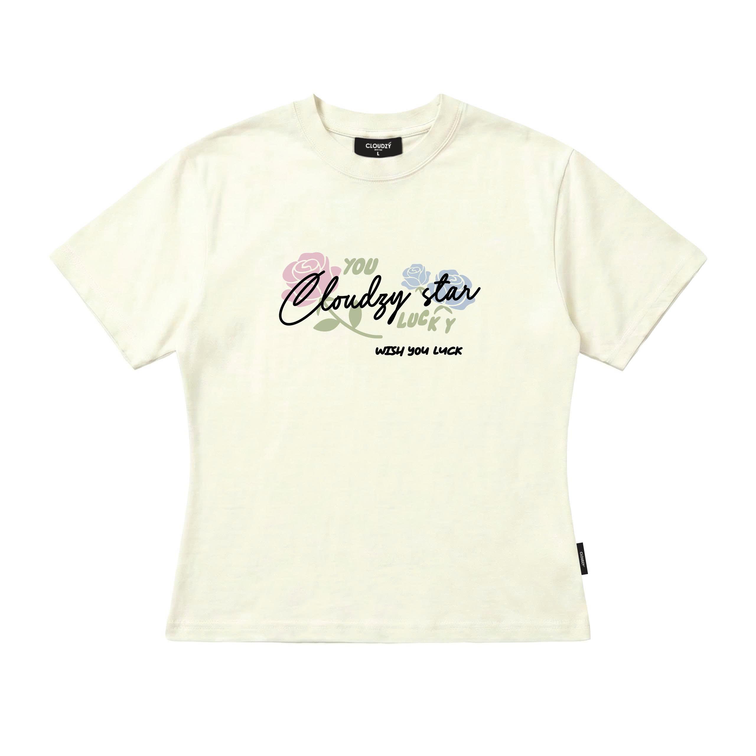 [NEW] Áo baby tee CLOUDZY in hình hoa hồng ôm dáng y2k 100% cotton 250gsm áo phông cộc tay nữ local brand cute ROSE
