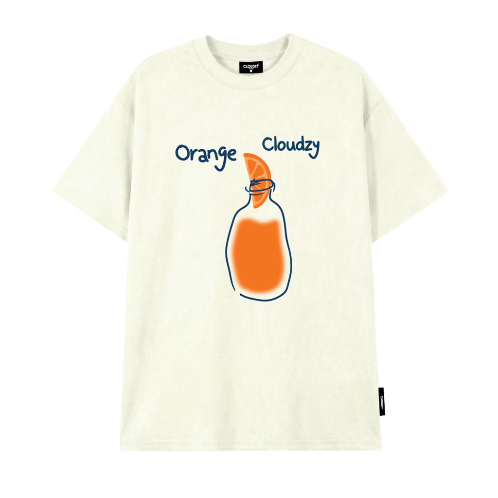 [NEW] Áo thun oversize CLOUDZY in hình cute Cloudzy 100% cotton dày dặn áo phông form rộng nam nữ unisex ORANGE