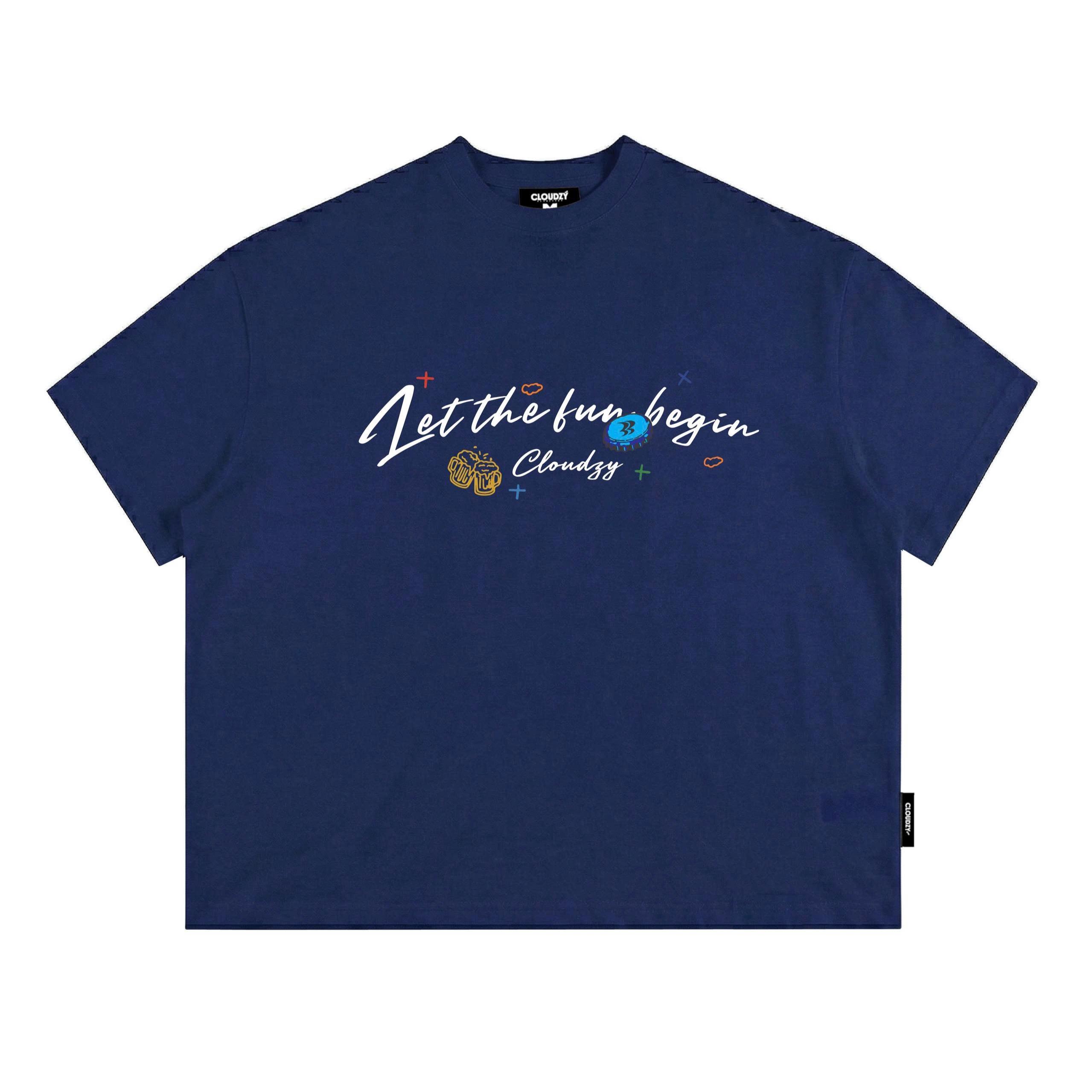 Áo thun boxy streetwear local brand CLOUDZY 100% cotton 250gsm dày dặn áo phông form rộng nam nữ unisex  BEGIN