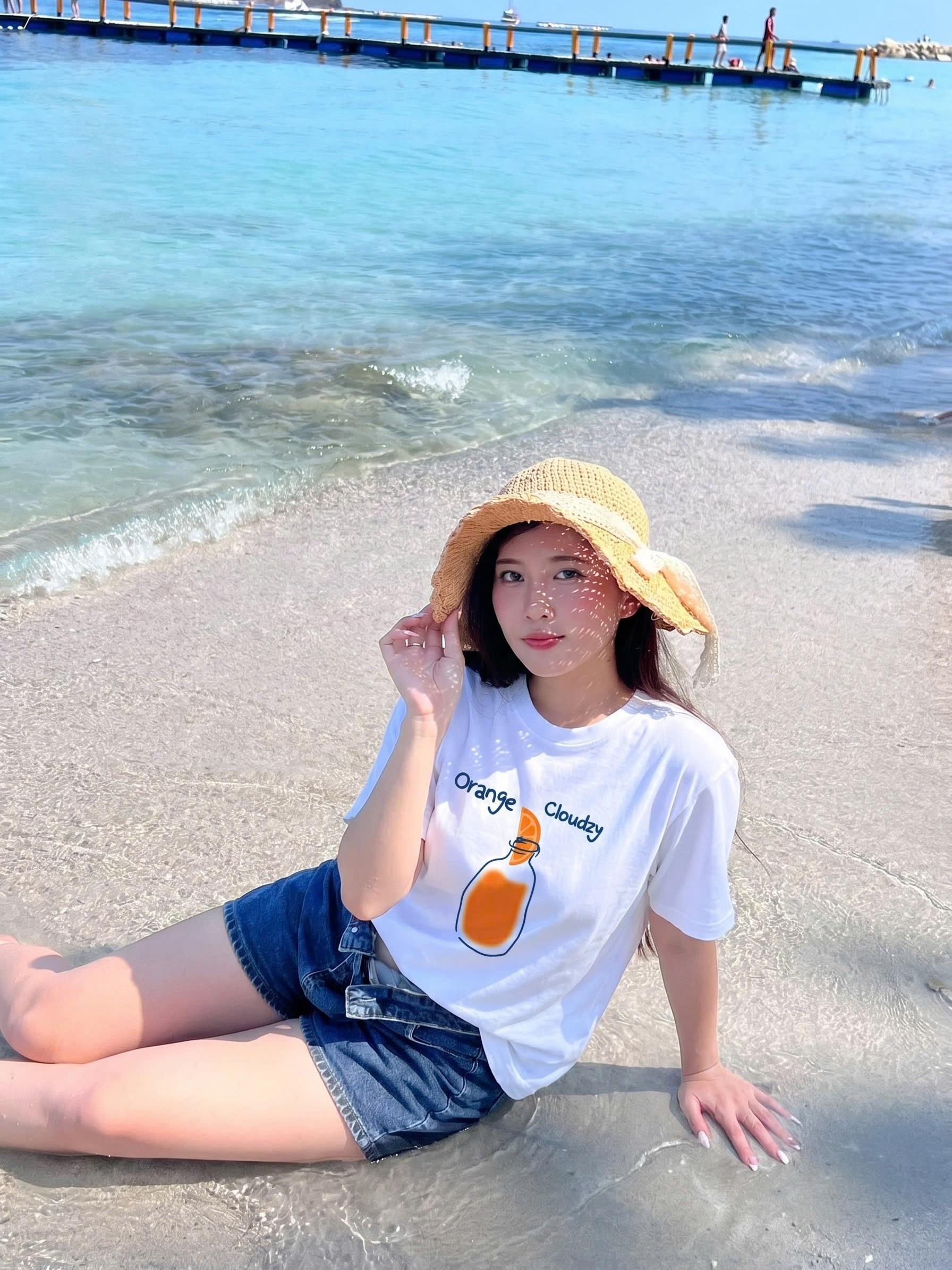 [NEW] Áo thun oversize CLOUDZY in hình cute Cloudzy 100% cotton dày dặn áo phông form rộng nam nữ unisex ORANGE